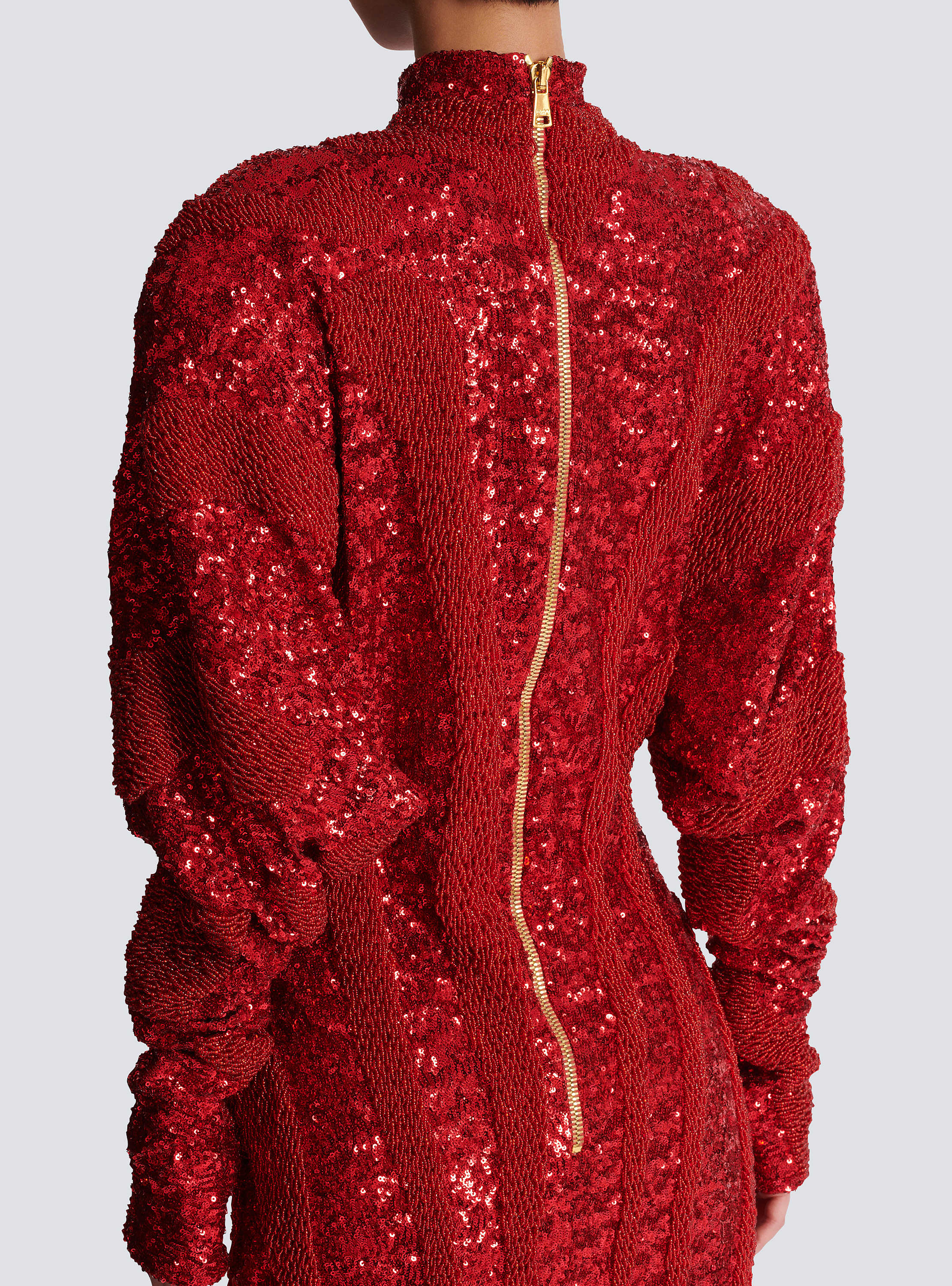 Short zebra sequin dress