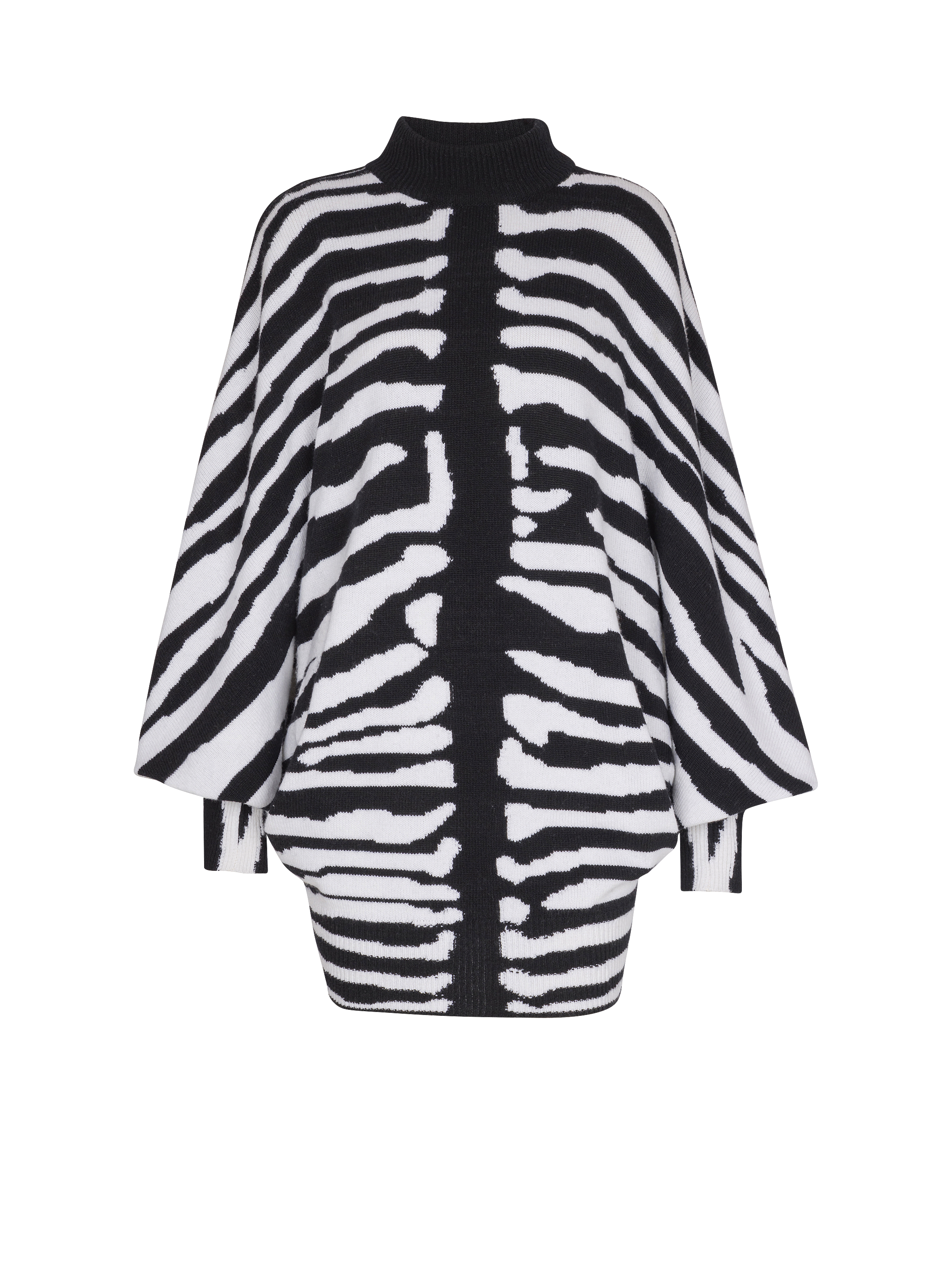 Knit dress with zebra intarsia 