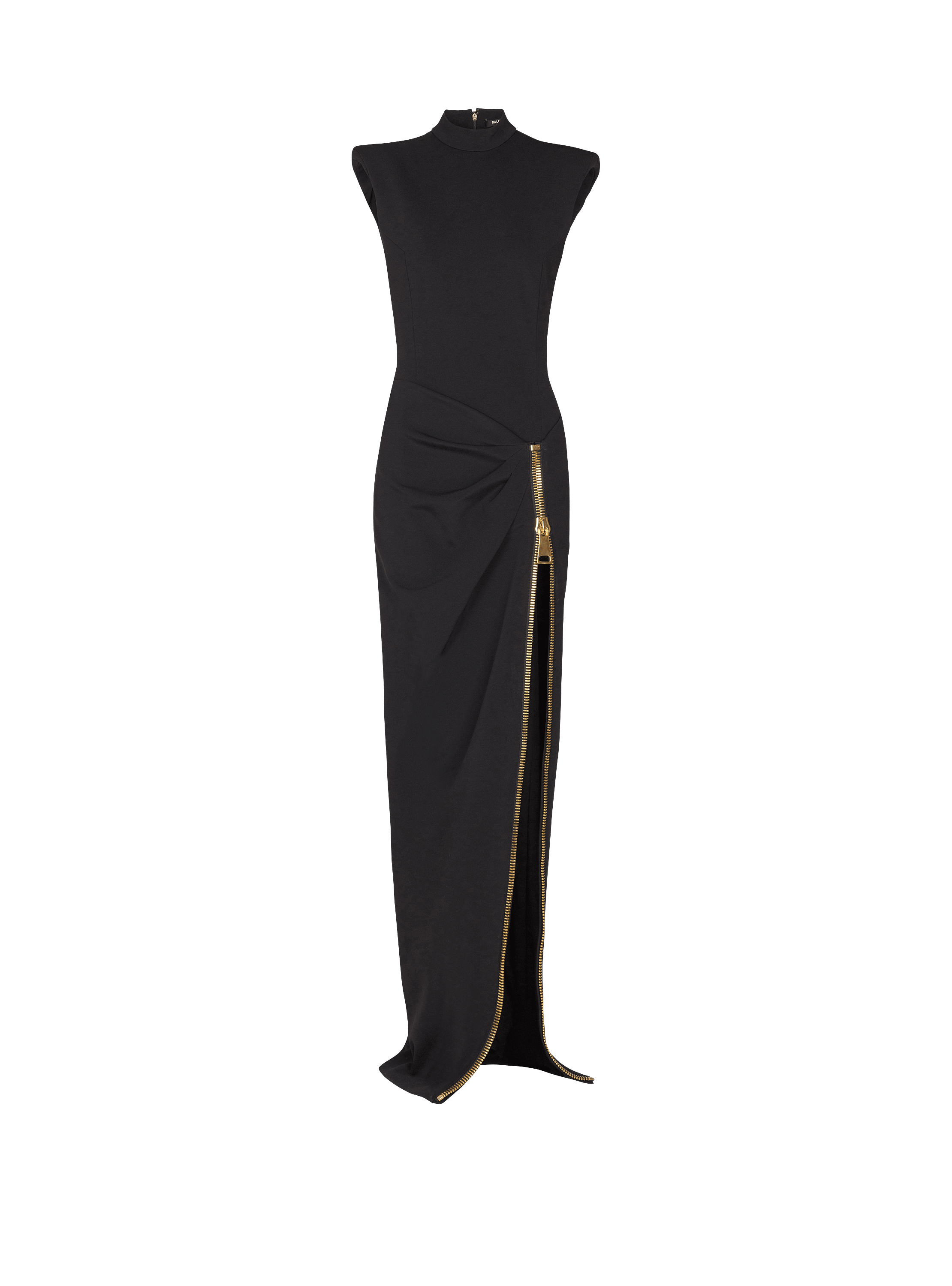 Long jersey dress with leg slit