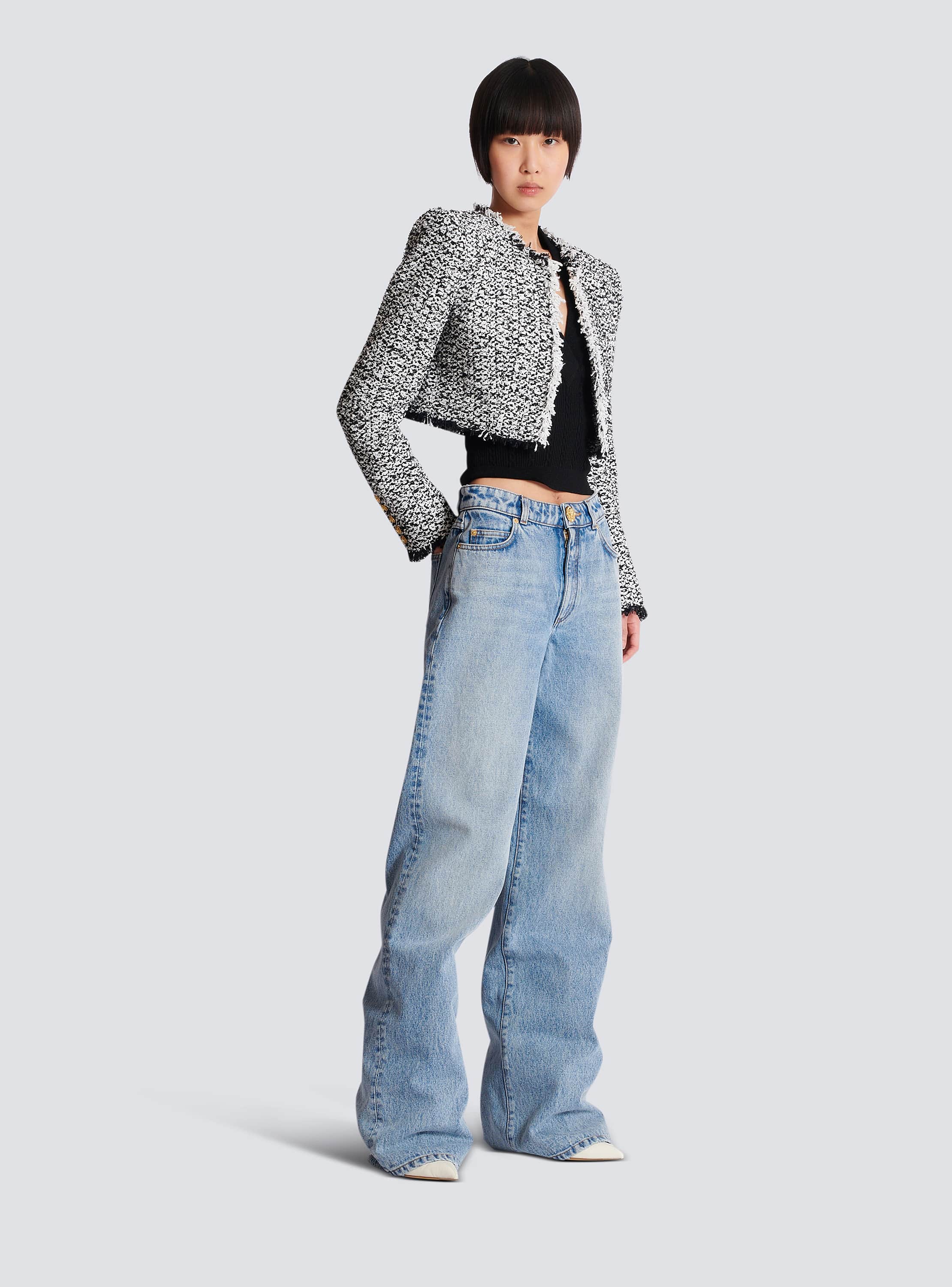 Cropped tweed jacket