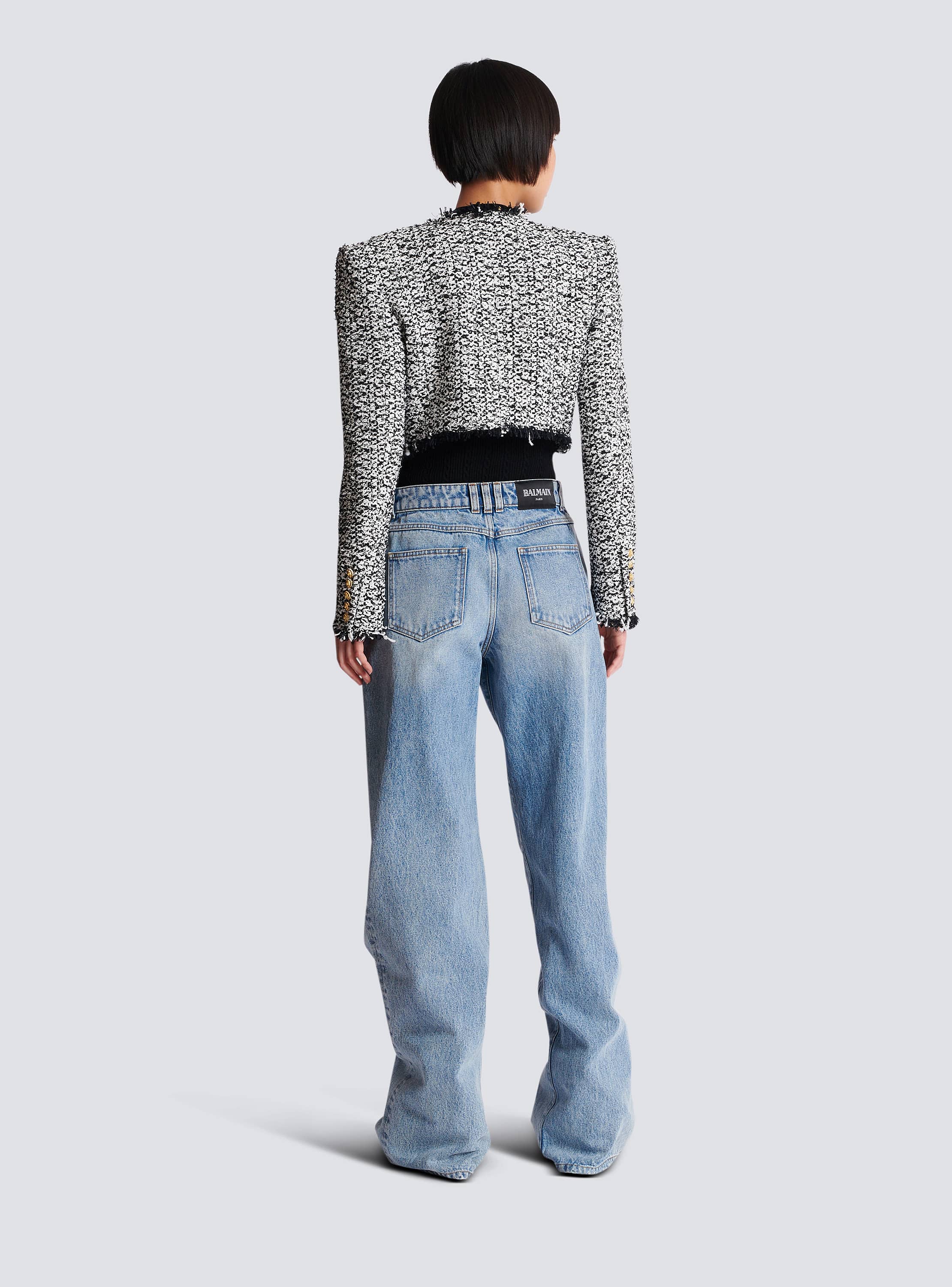 Cropped tweed jacket