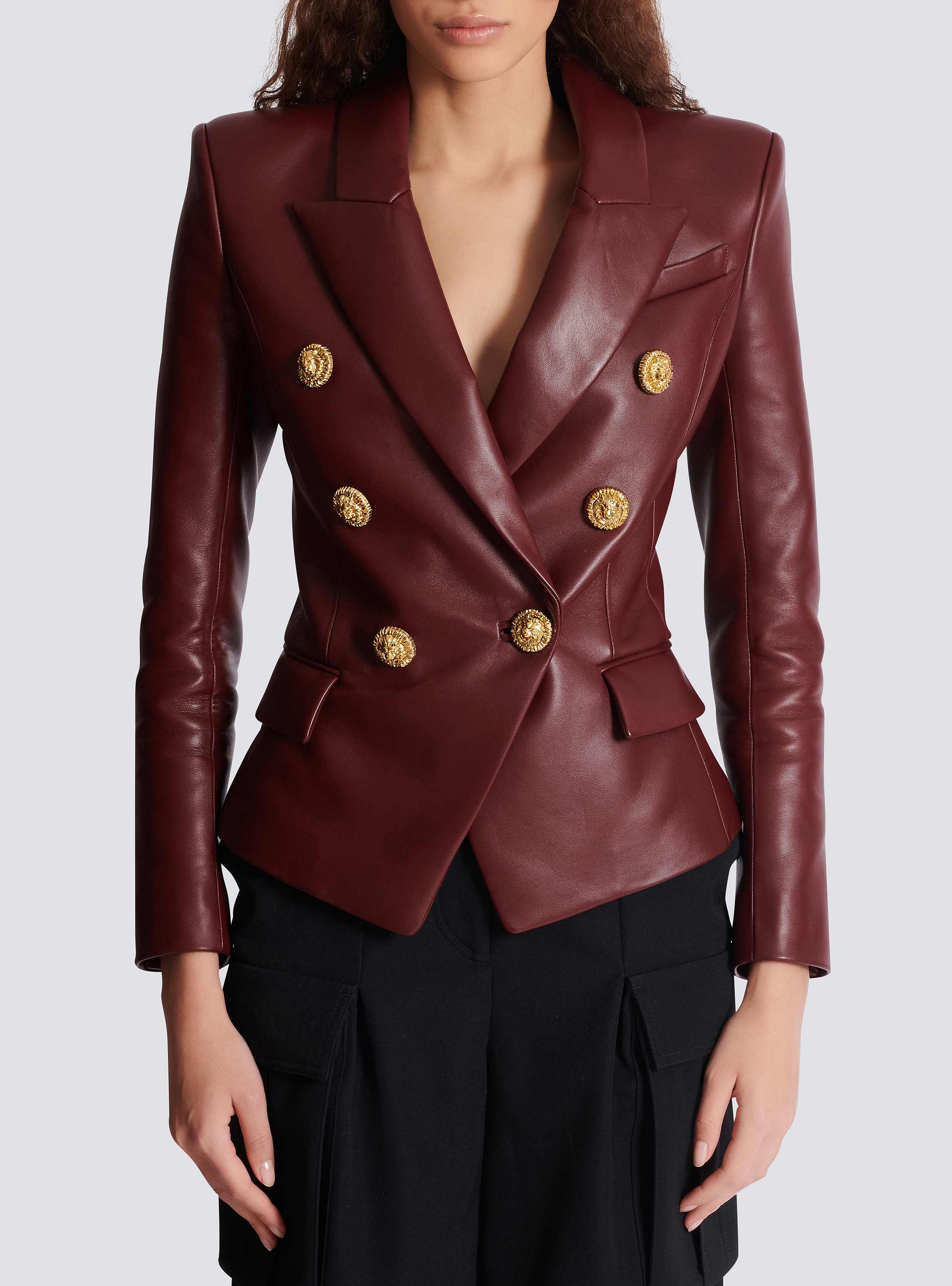 6-buttons lambskin jacket