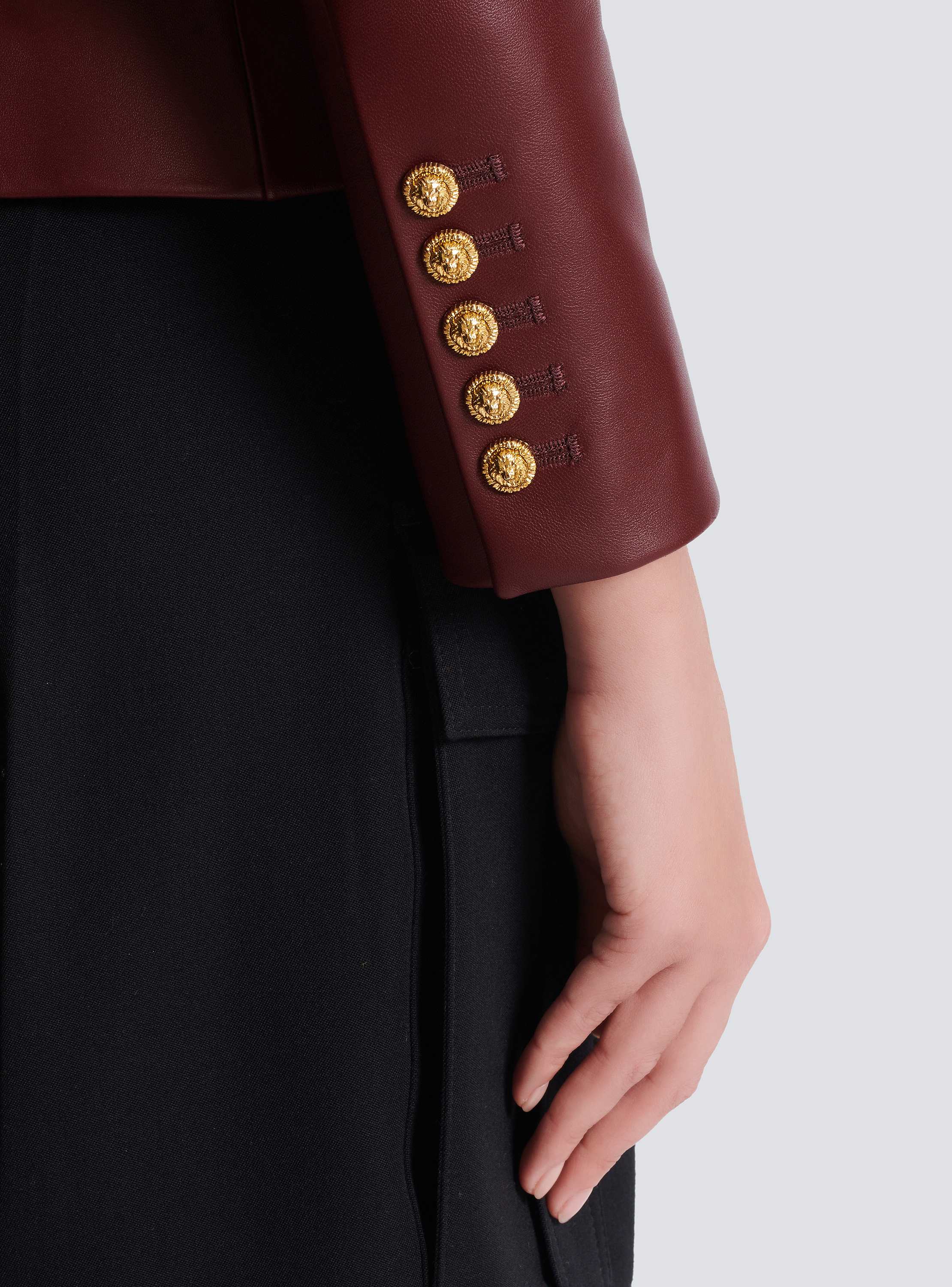 6-buttons lambskin jacket