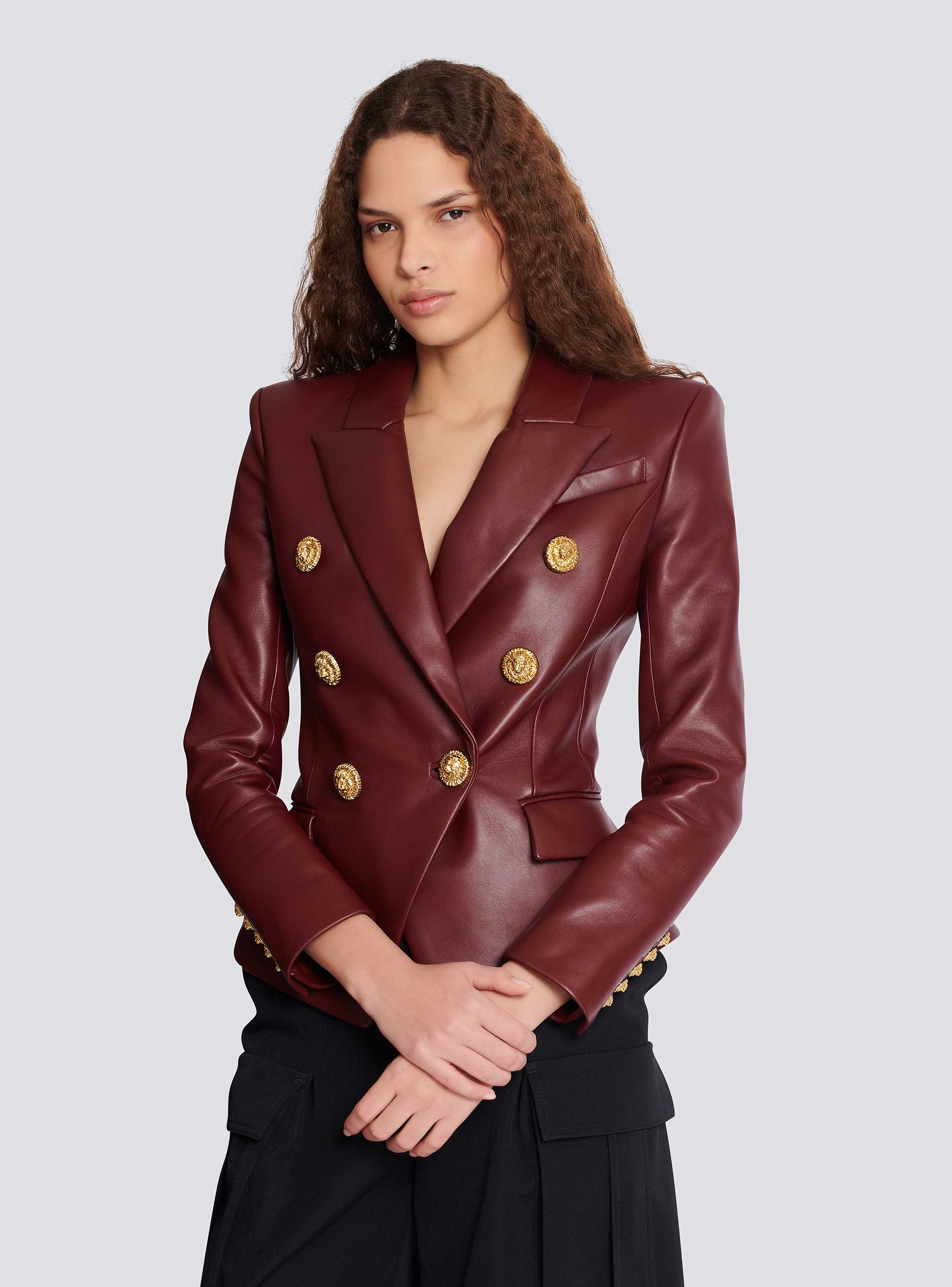 6-buttons lambskin jacket