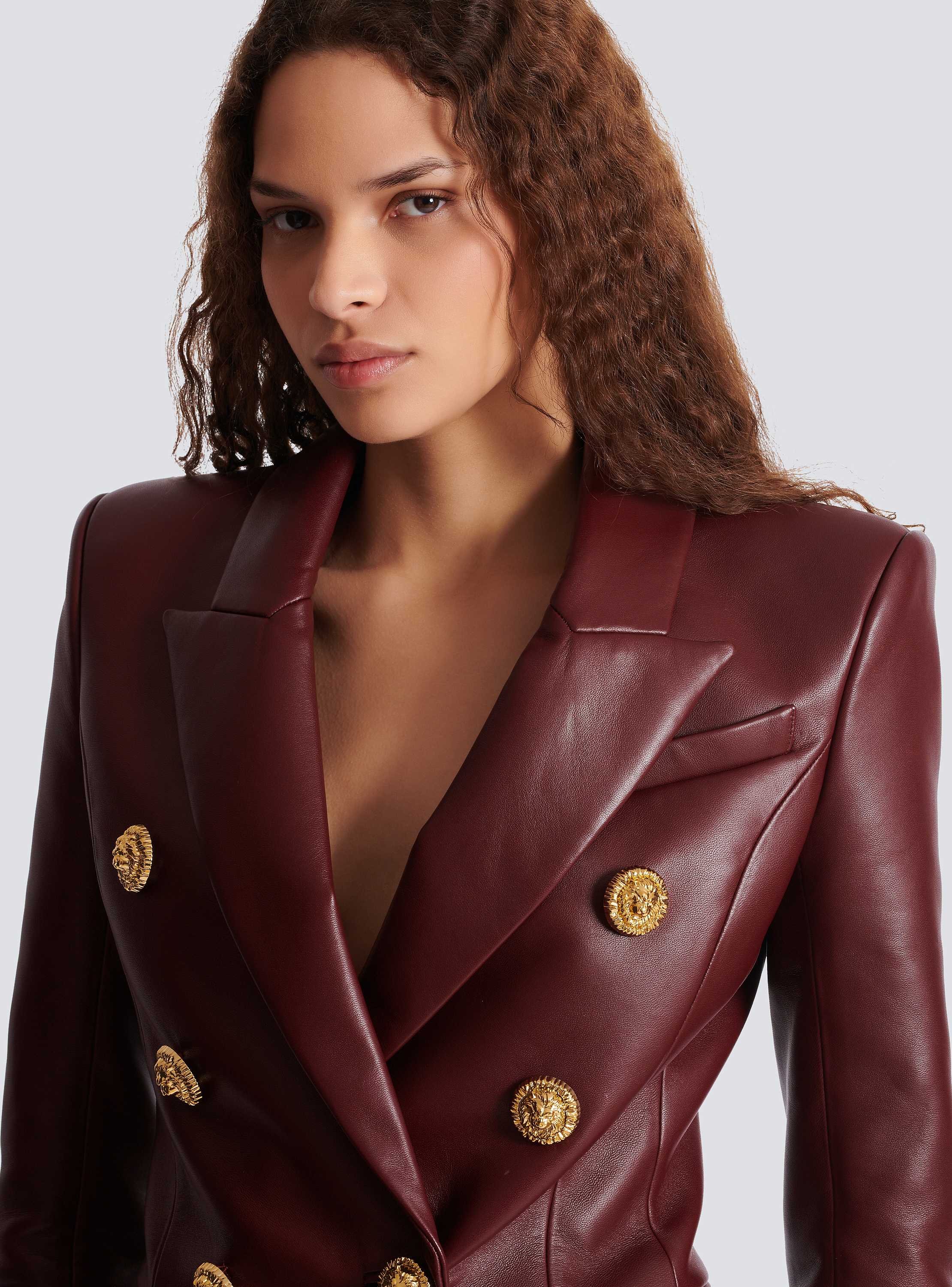 6-buttons lambskin jacket