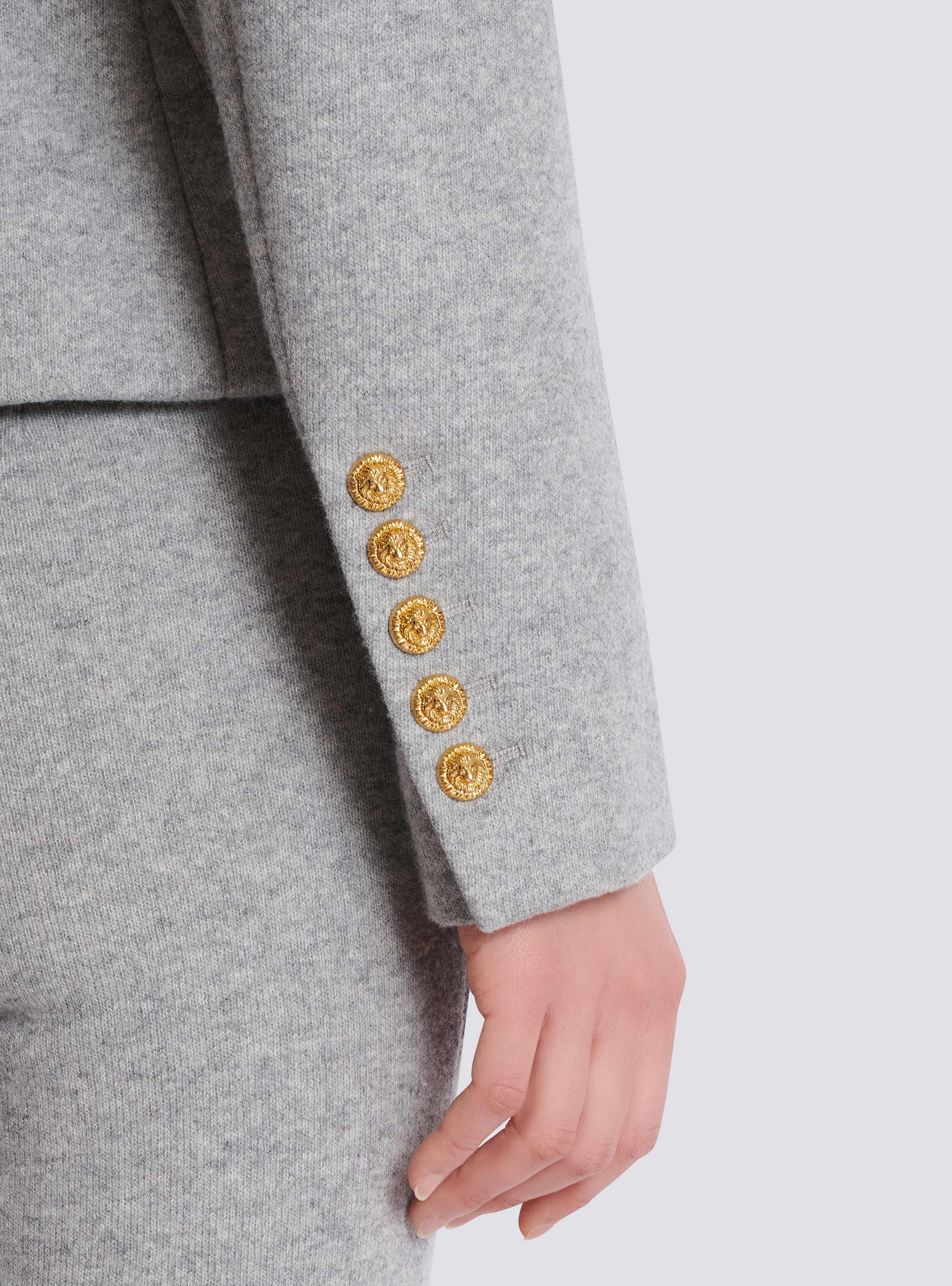 Cotton knit 6-button jacket