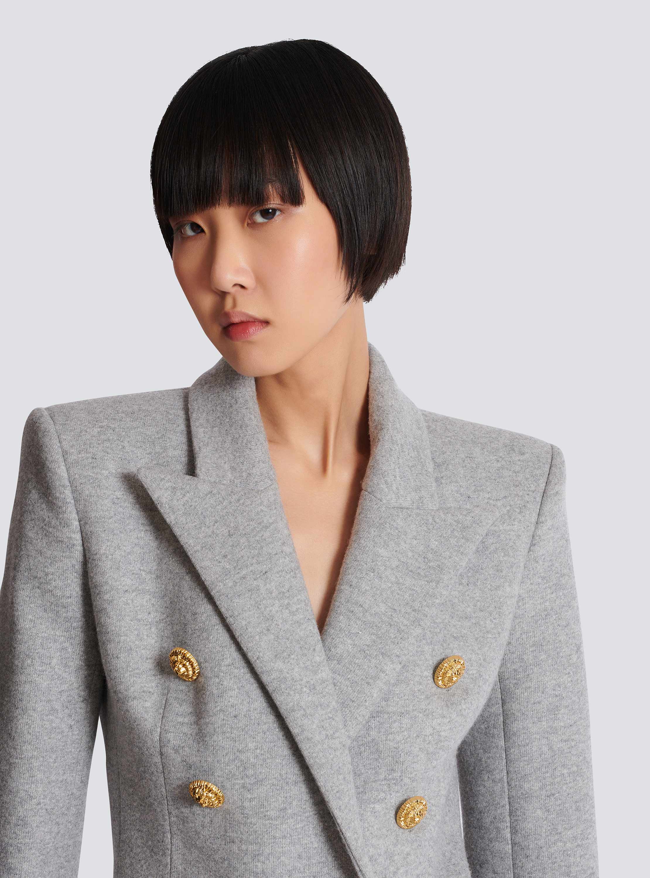 Cotton knit 6-button jacket