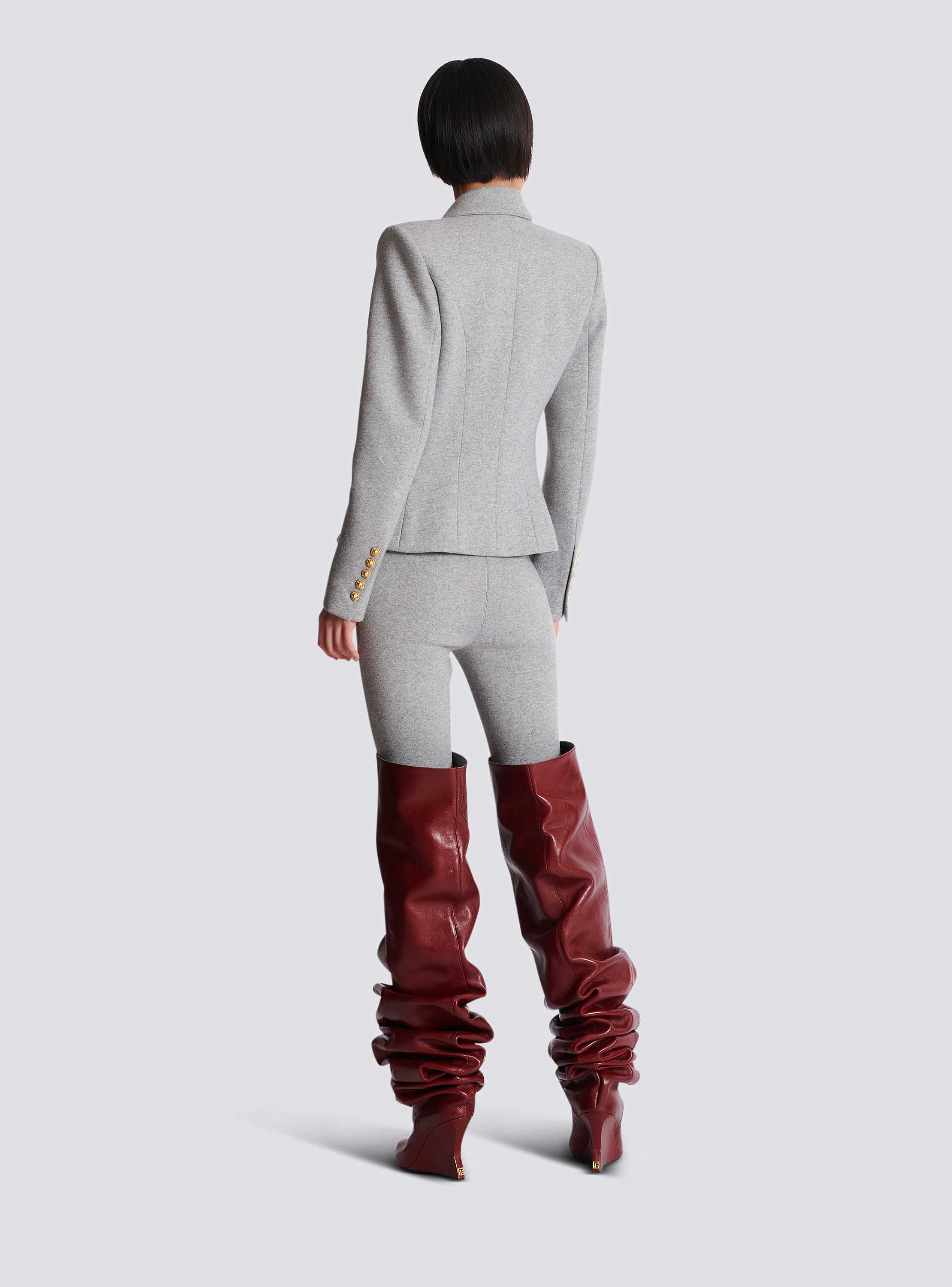 Cotton knit 6-button jacket