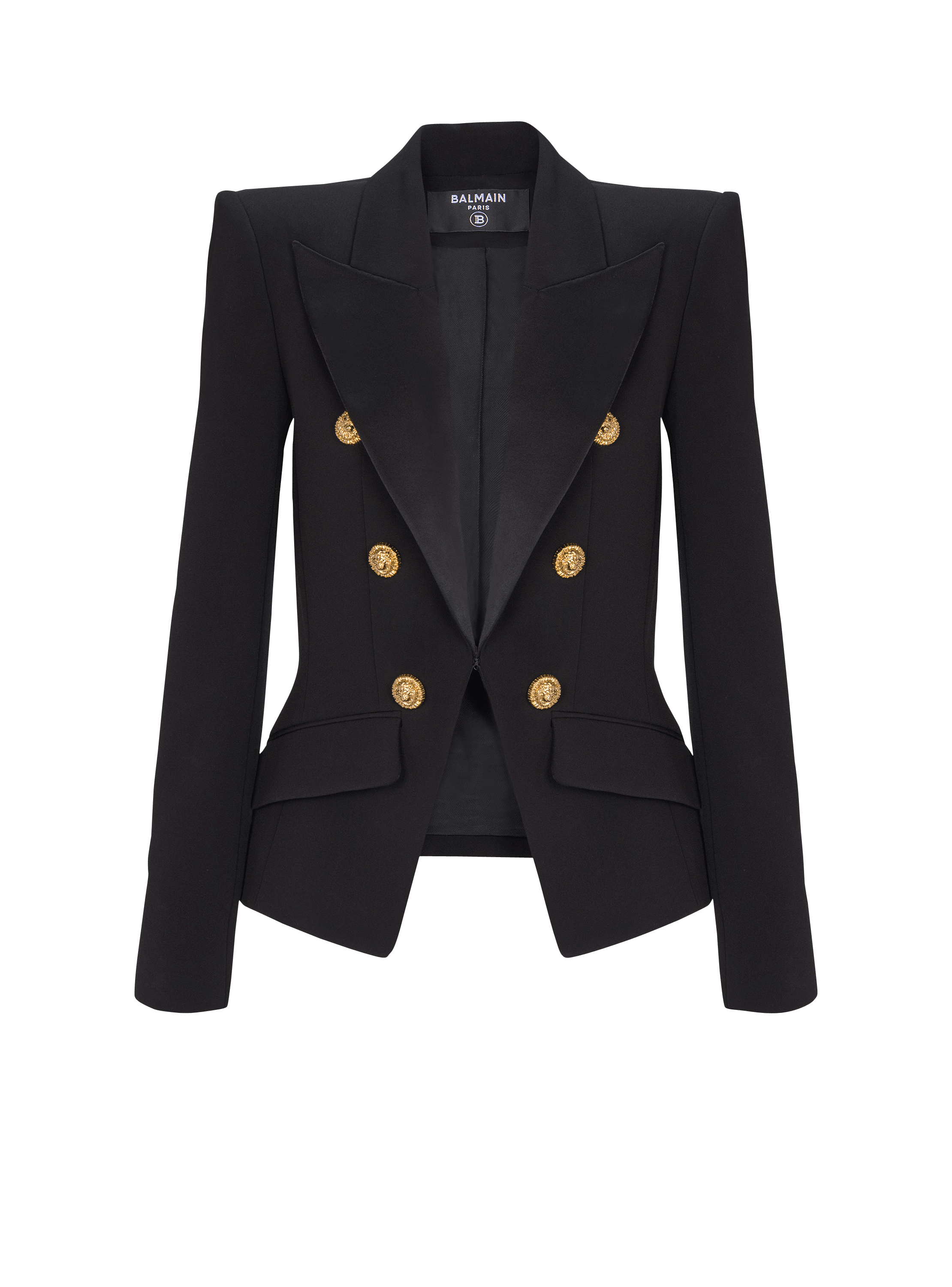 6-button jacket in crocodile jacquard