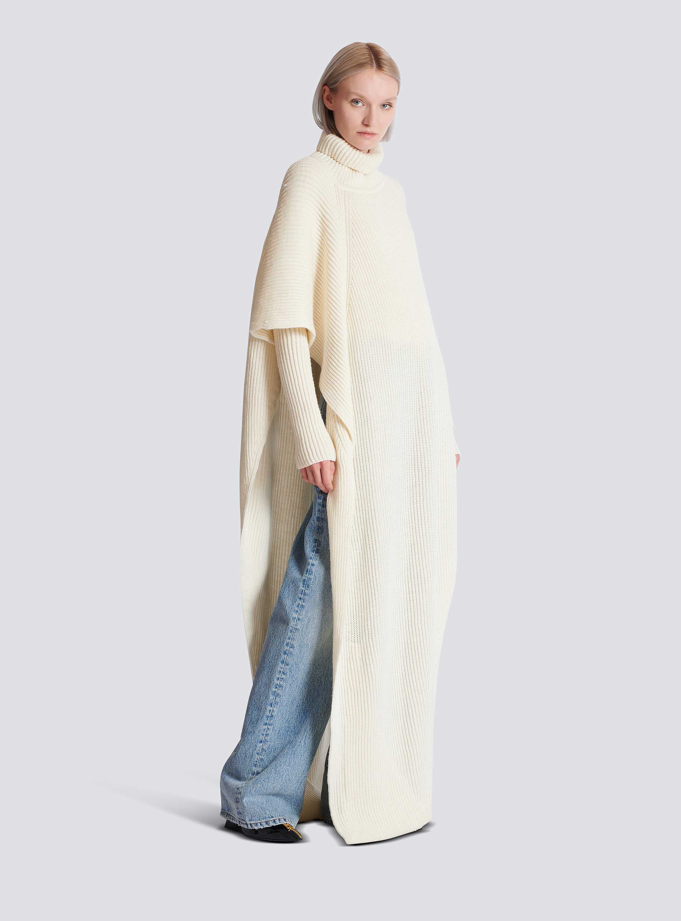 Asymmetric Knit Cape
