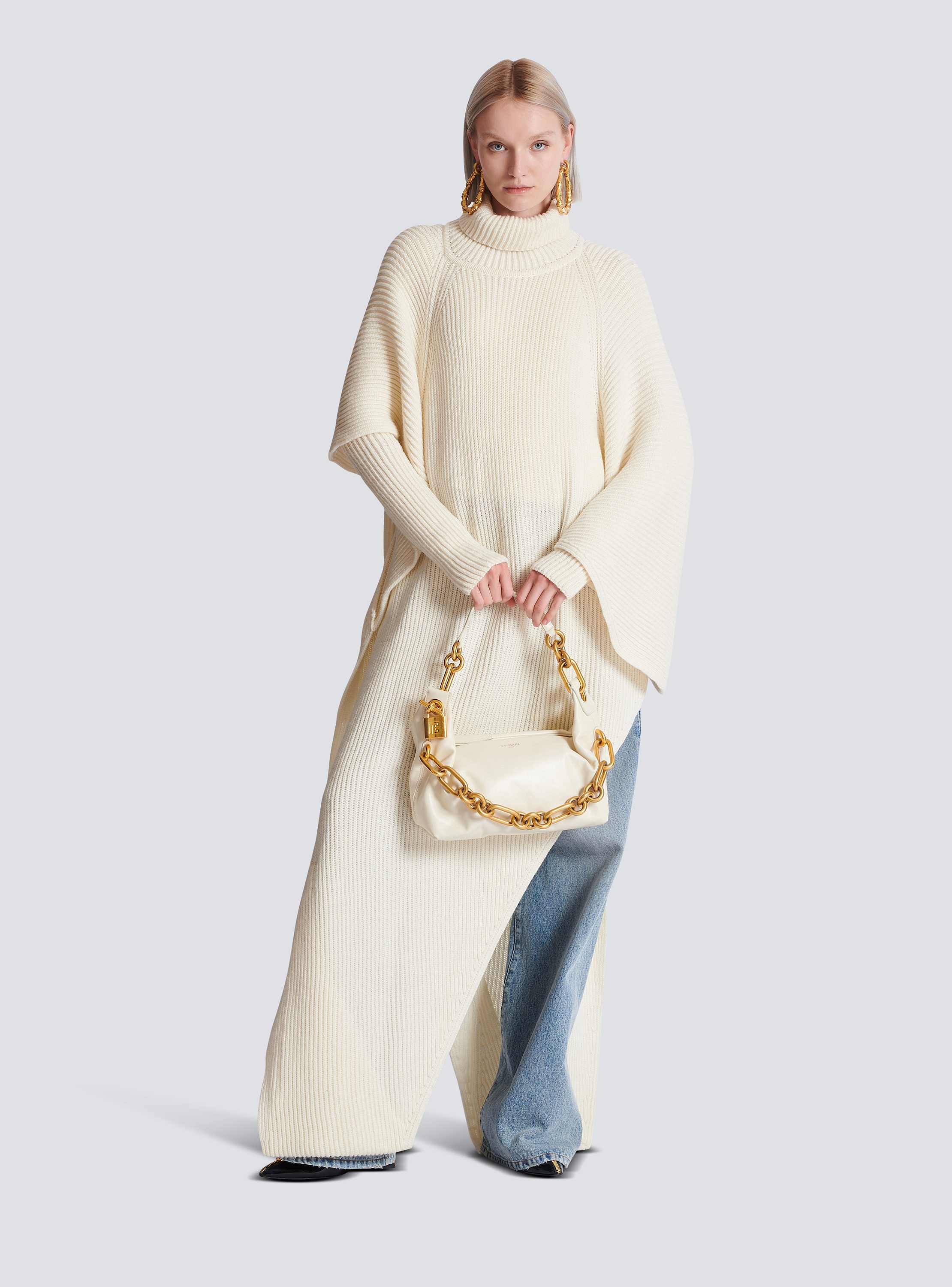 Asymmetric Knit Cape