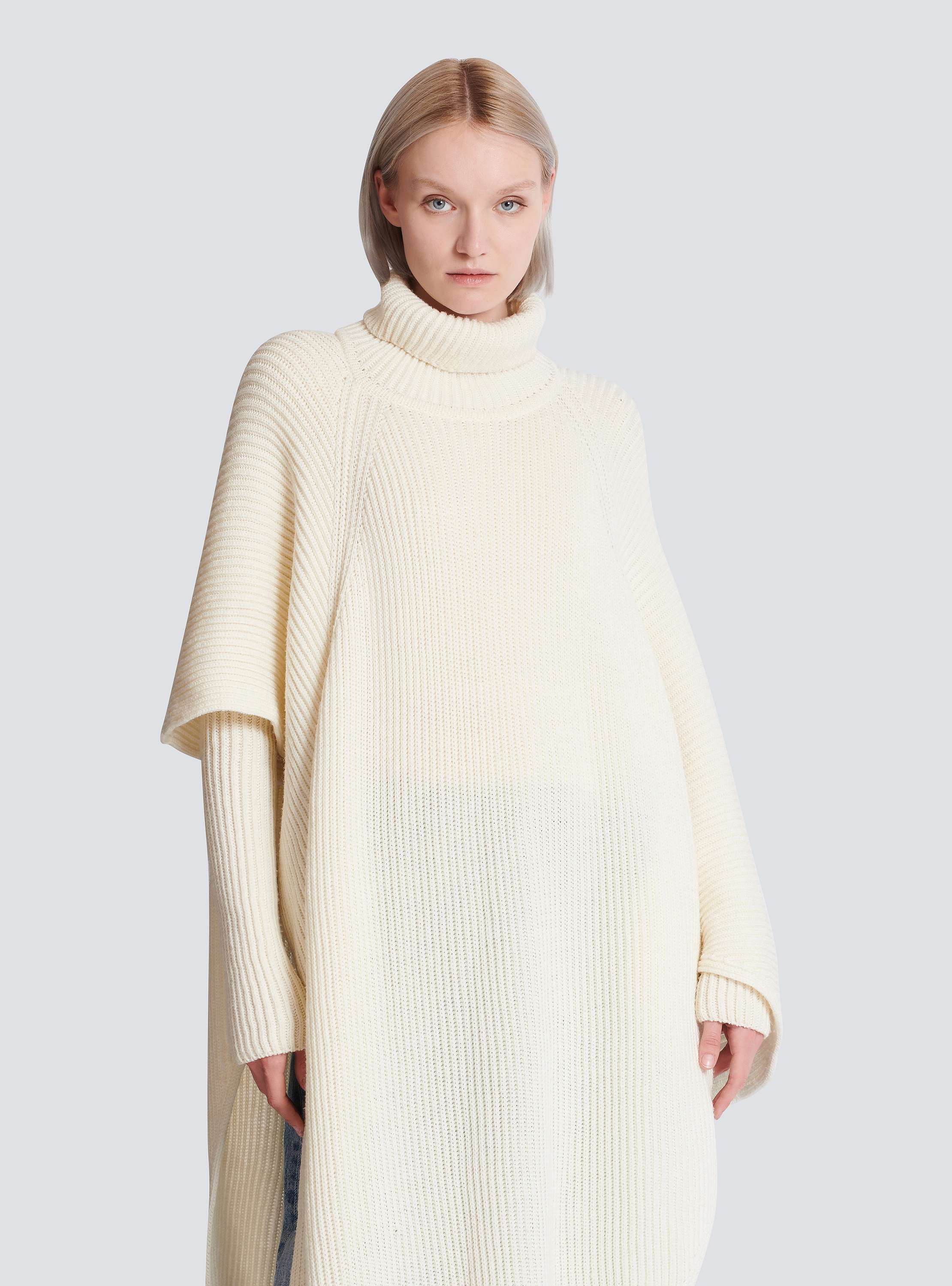 Asymmetric Knit Cape