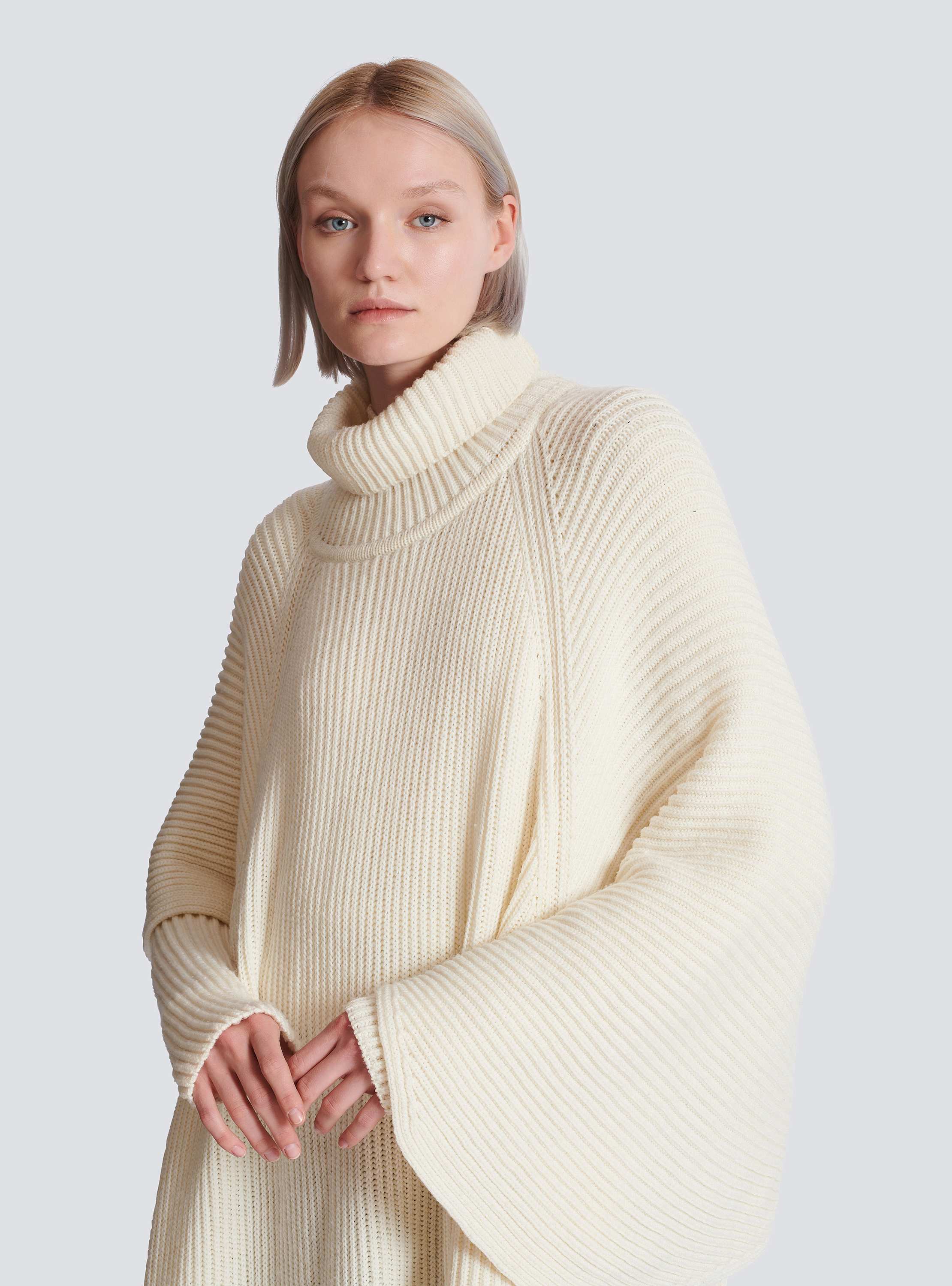Asymmetric Knit Cape