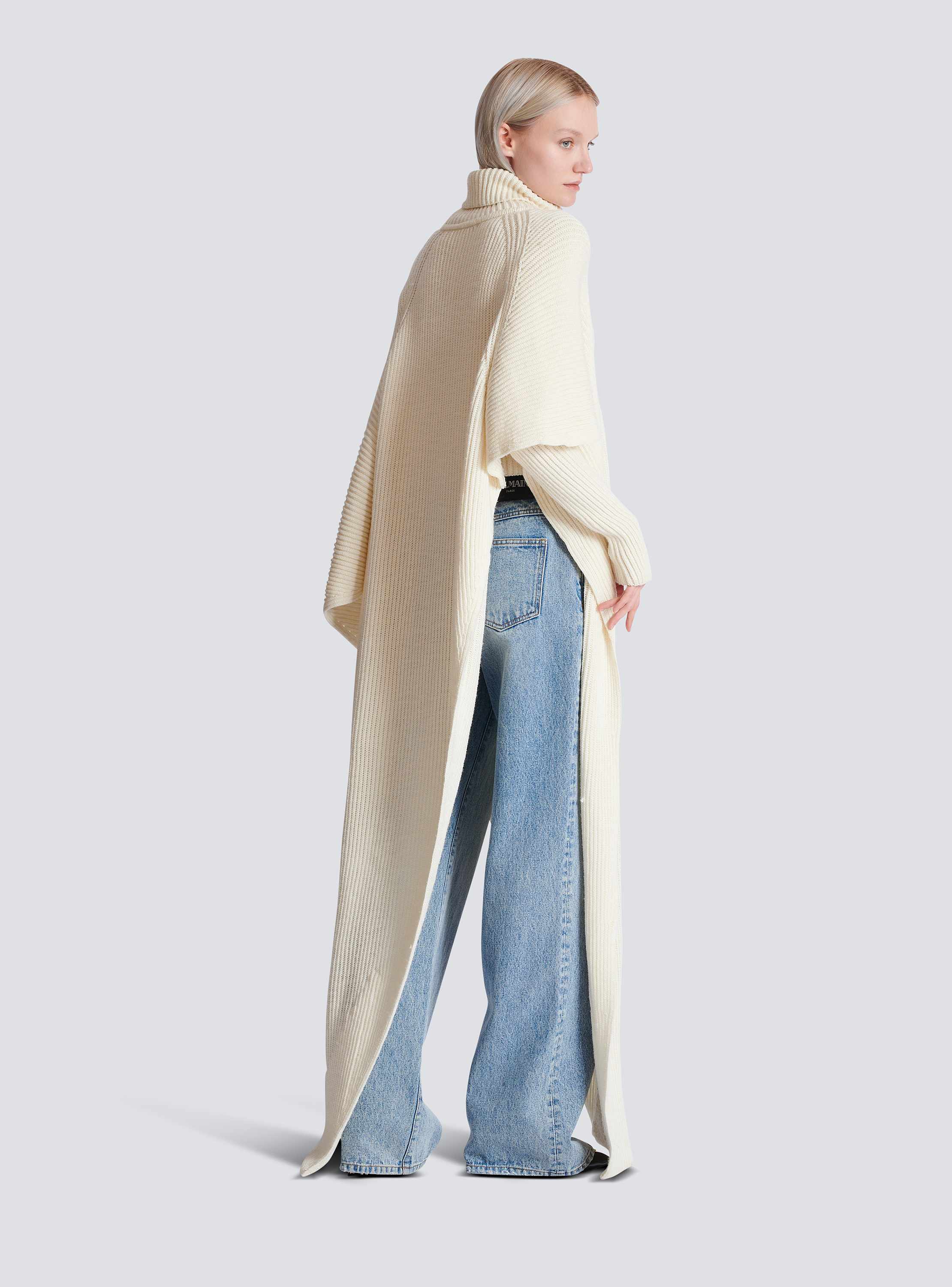 Asymmetric Knit Cape