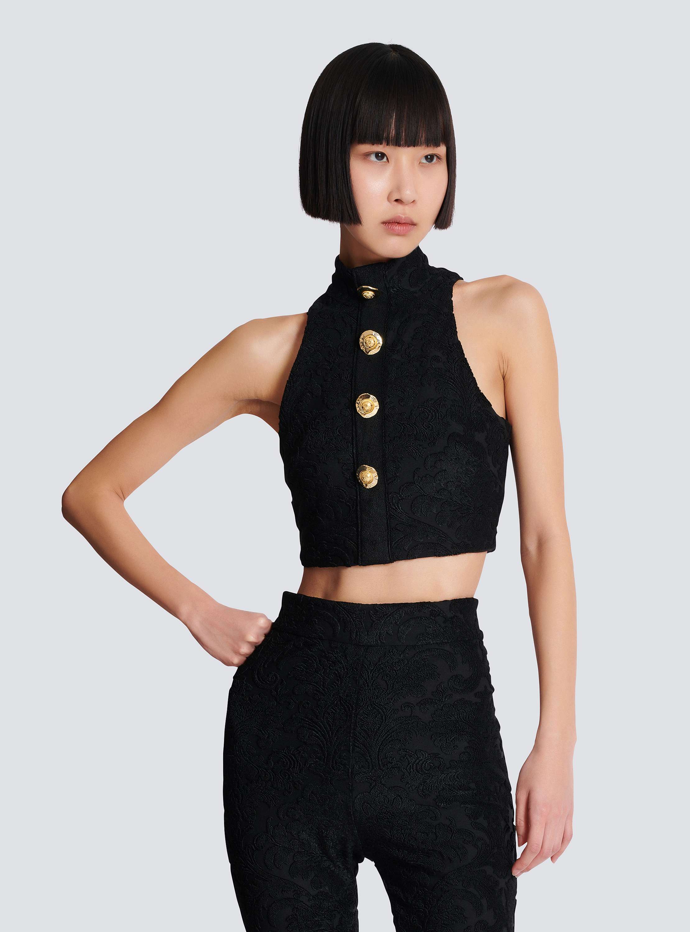 ワンピース BALMAIN Women Mid Skirts 24ADF1R8029KG96 EAC Black 25561894_55653862_600.jpg