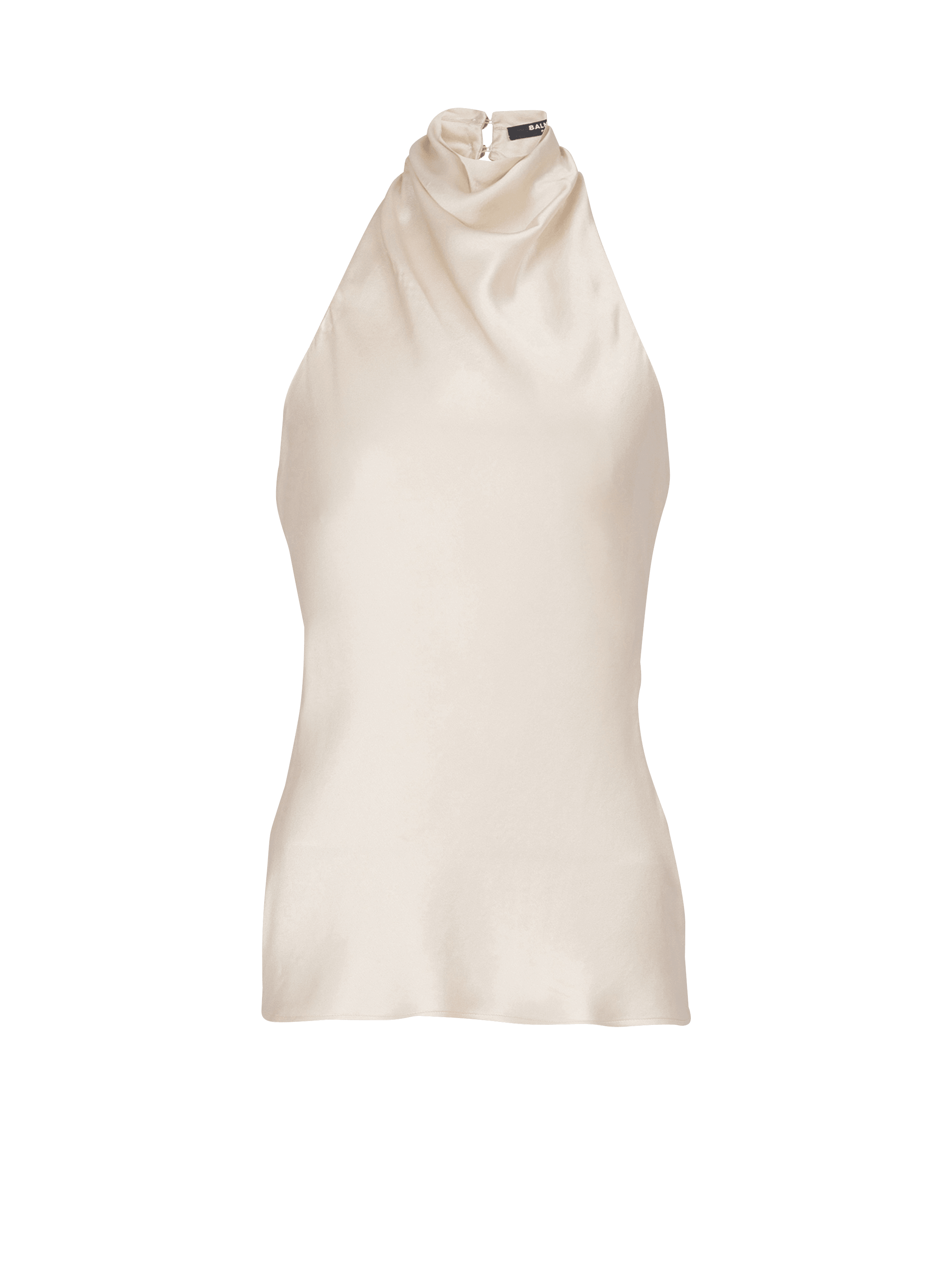 Halterneck Crepe Satin Top