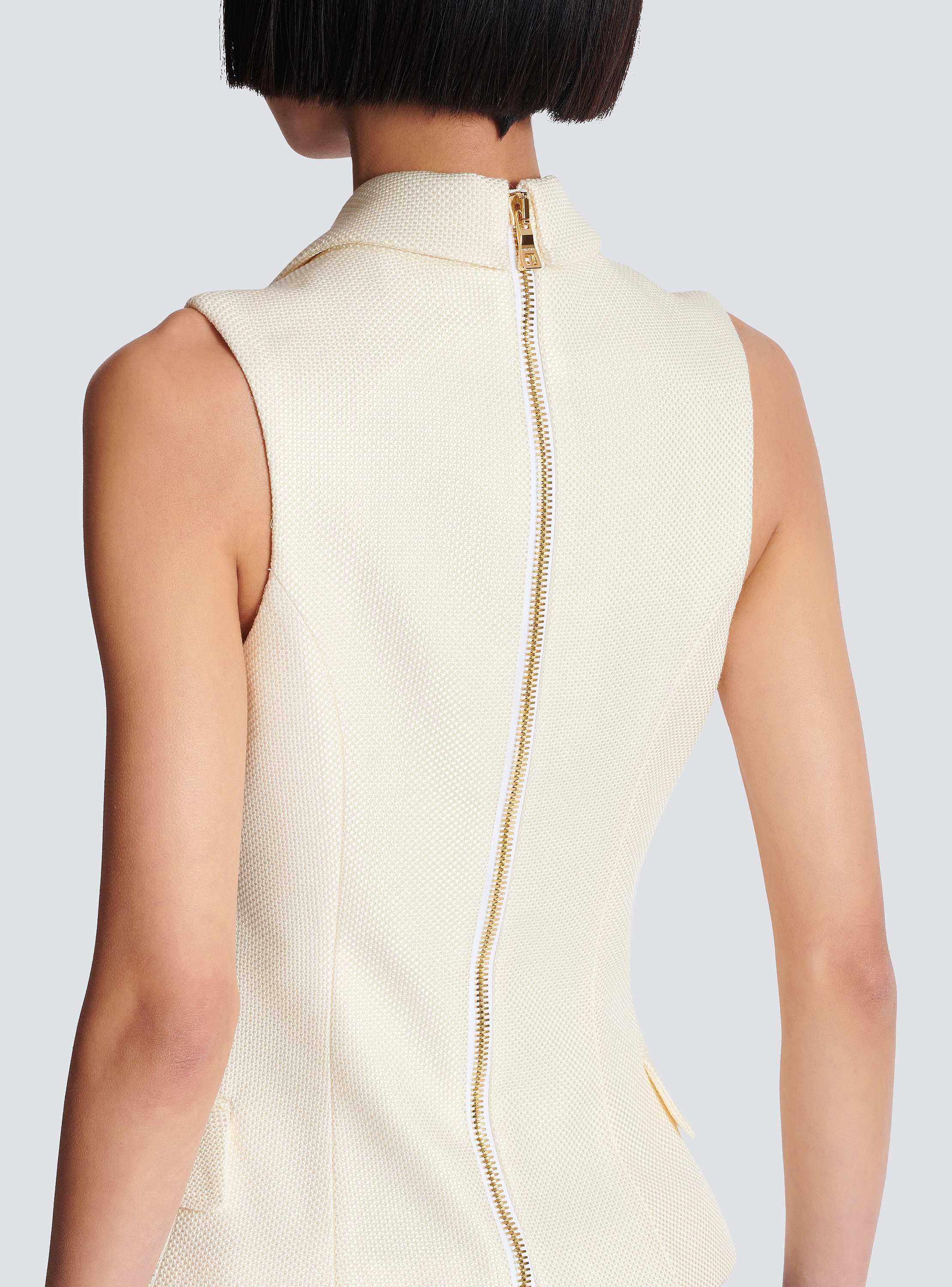 6 Btn Fitted Natte Tailored Top