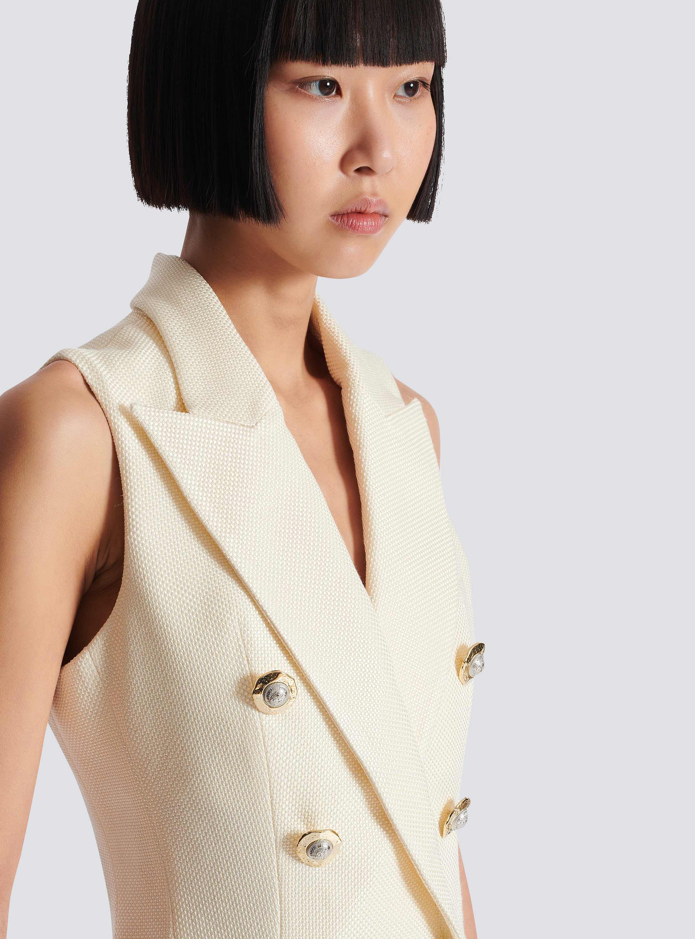 6 Btn Fitted Natte Tailored Top