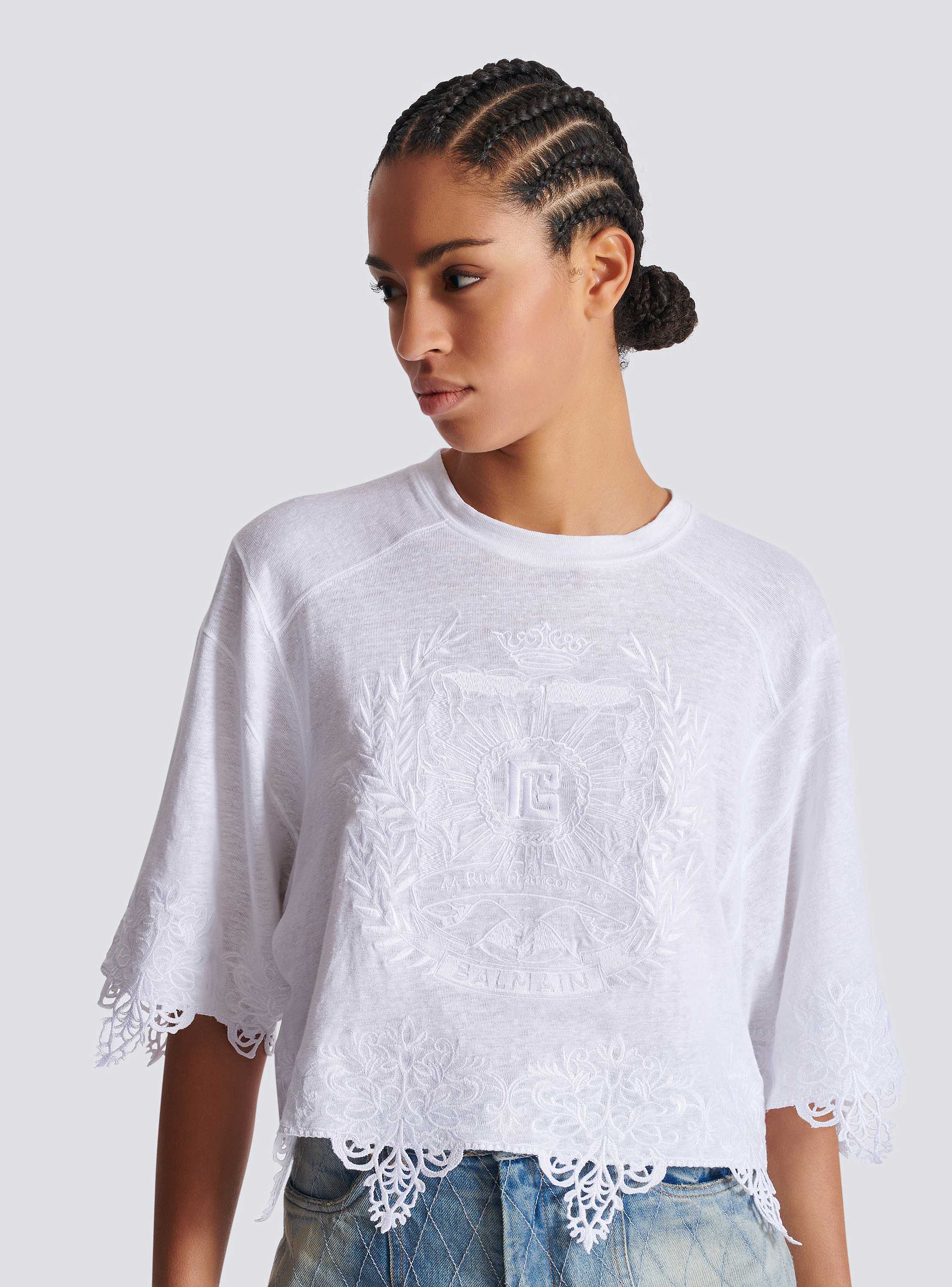 Balmain Emblem Baseball T-Shirt