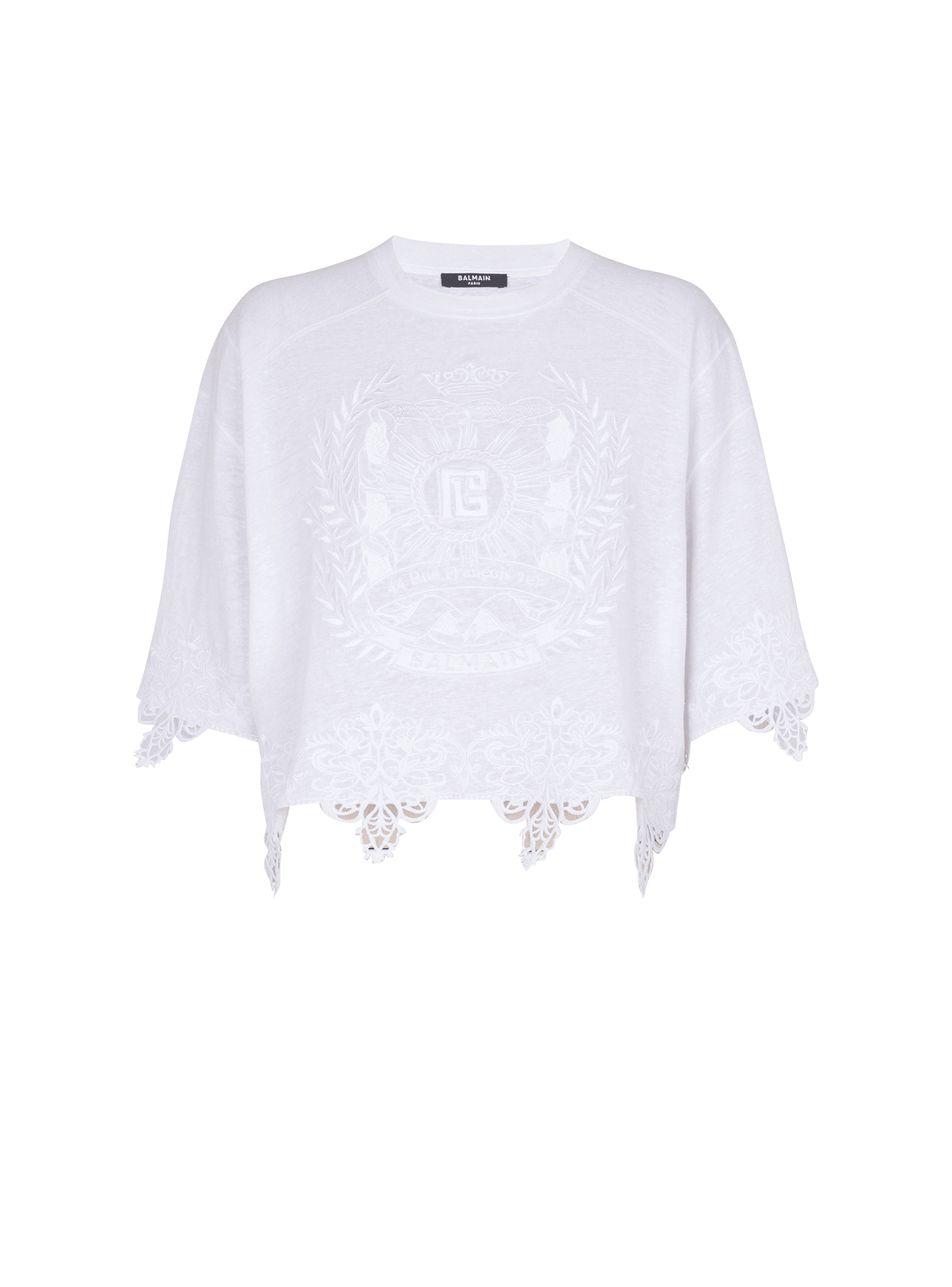 Balmain Emblem Baseball T-Shirt