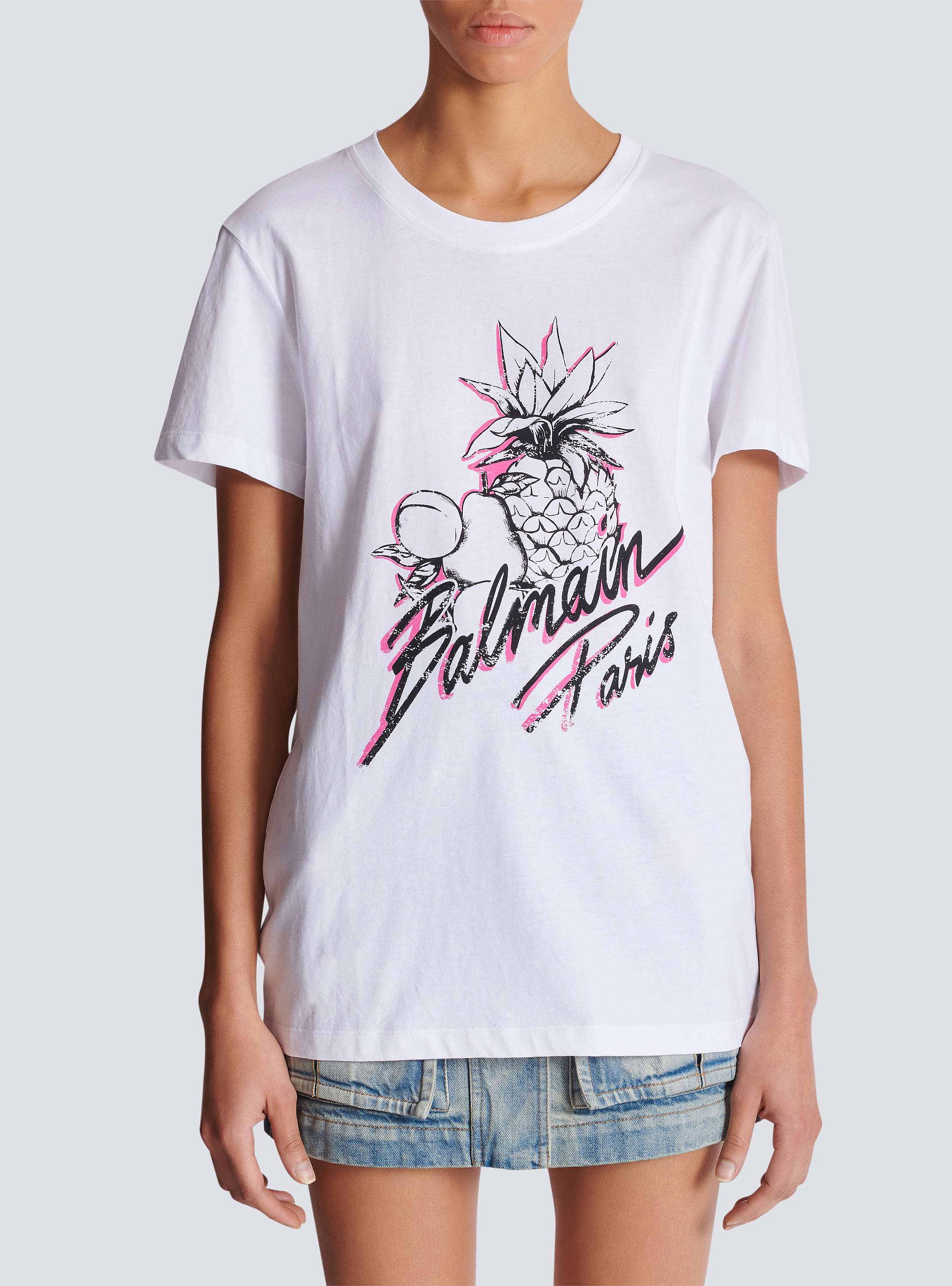 Balmain Fruits Print T-Shirt
