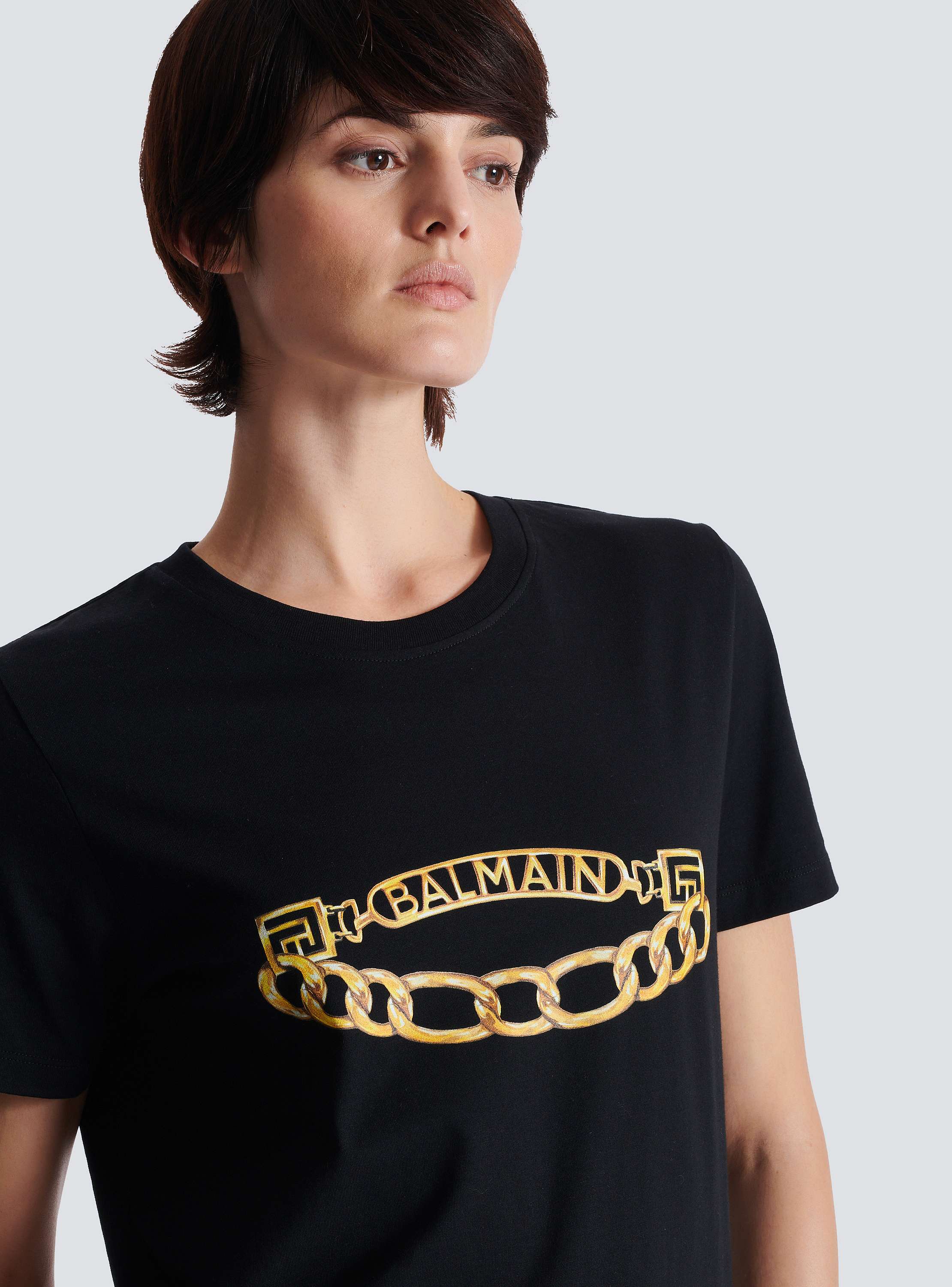 BALMAIN シクネチャフリントTシャツ DH1EF000GD85 EAB BALMAIN シクネチャフリントTシャツ DH1EF000GD85 EAB (BALMAIN