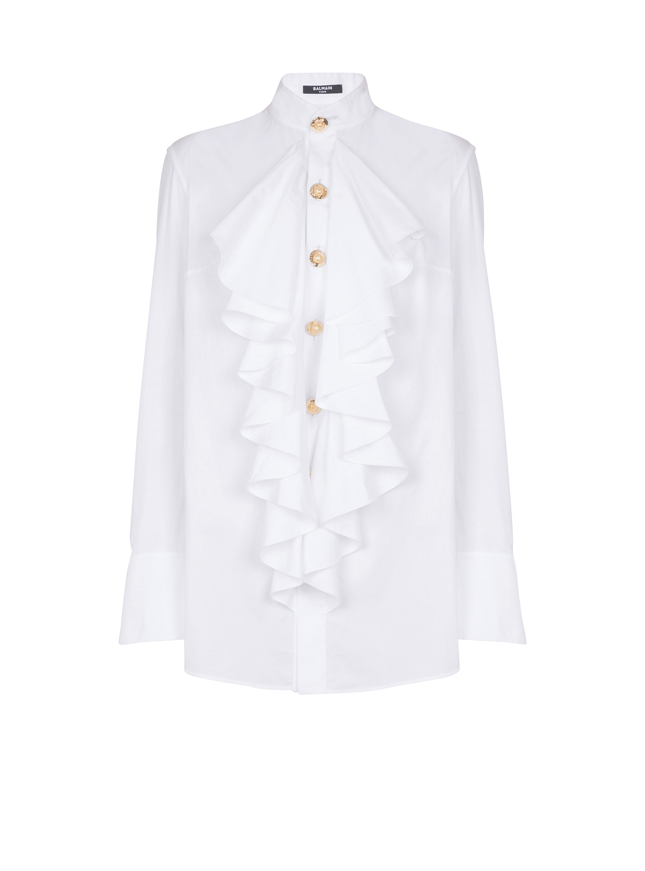 Ruffled poplin shirt