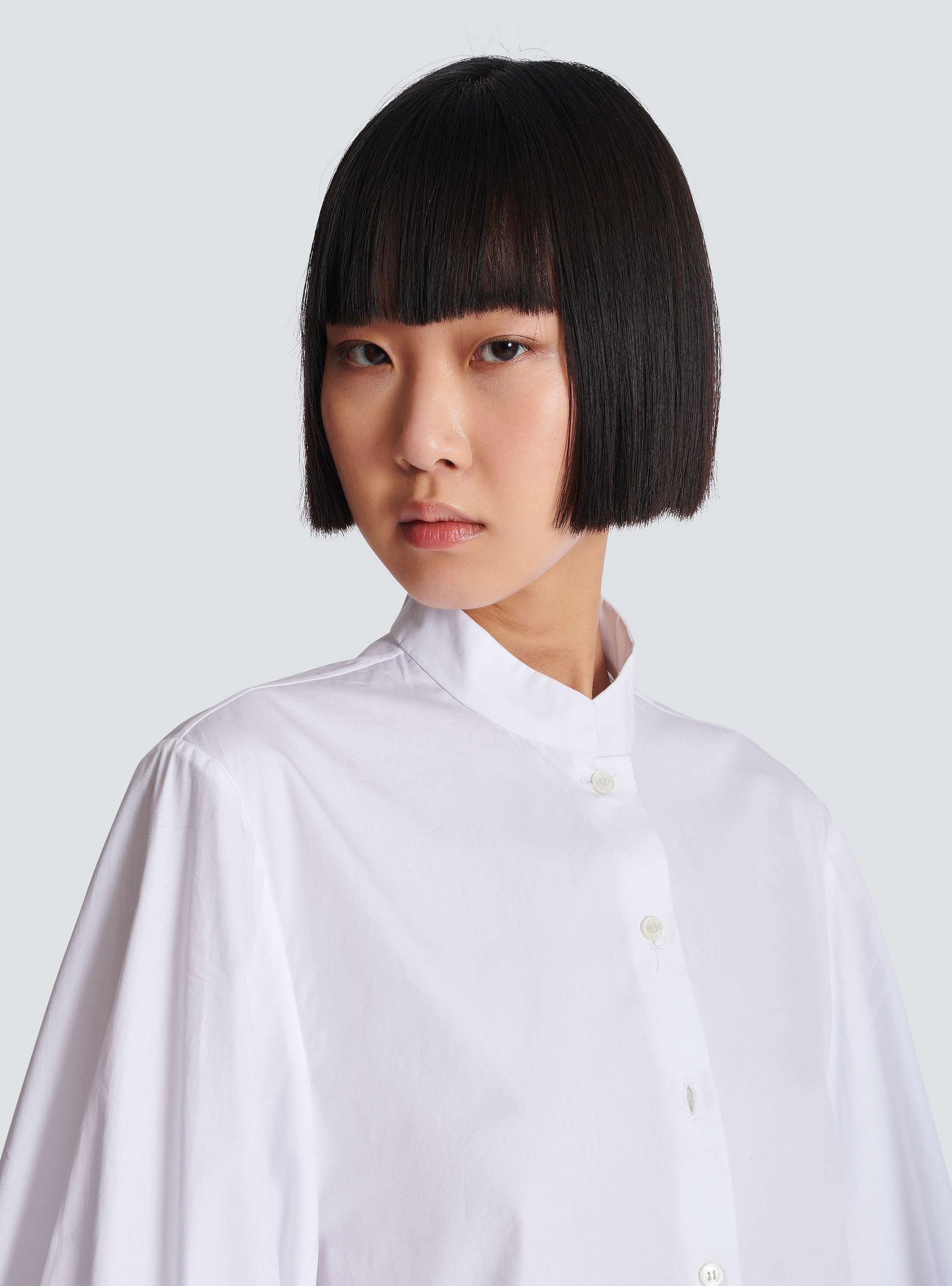 Puff Sleeve Popeline Shirt