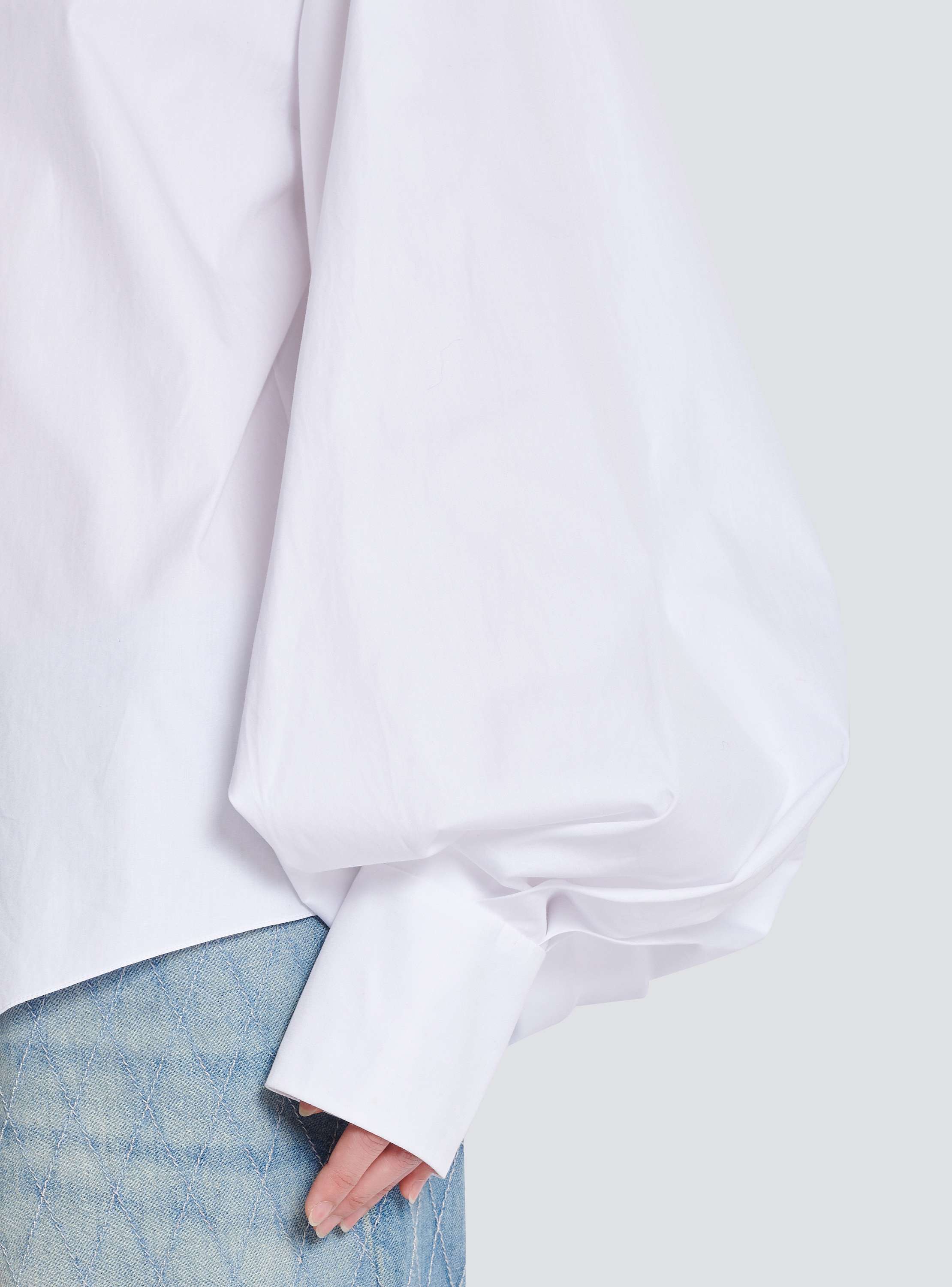 Puff Sleeve Popeline Shirt