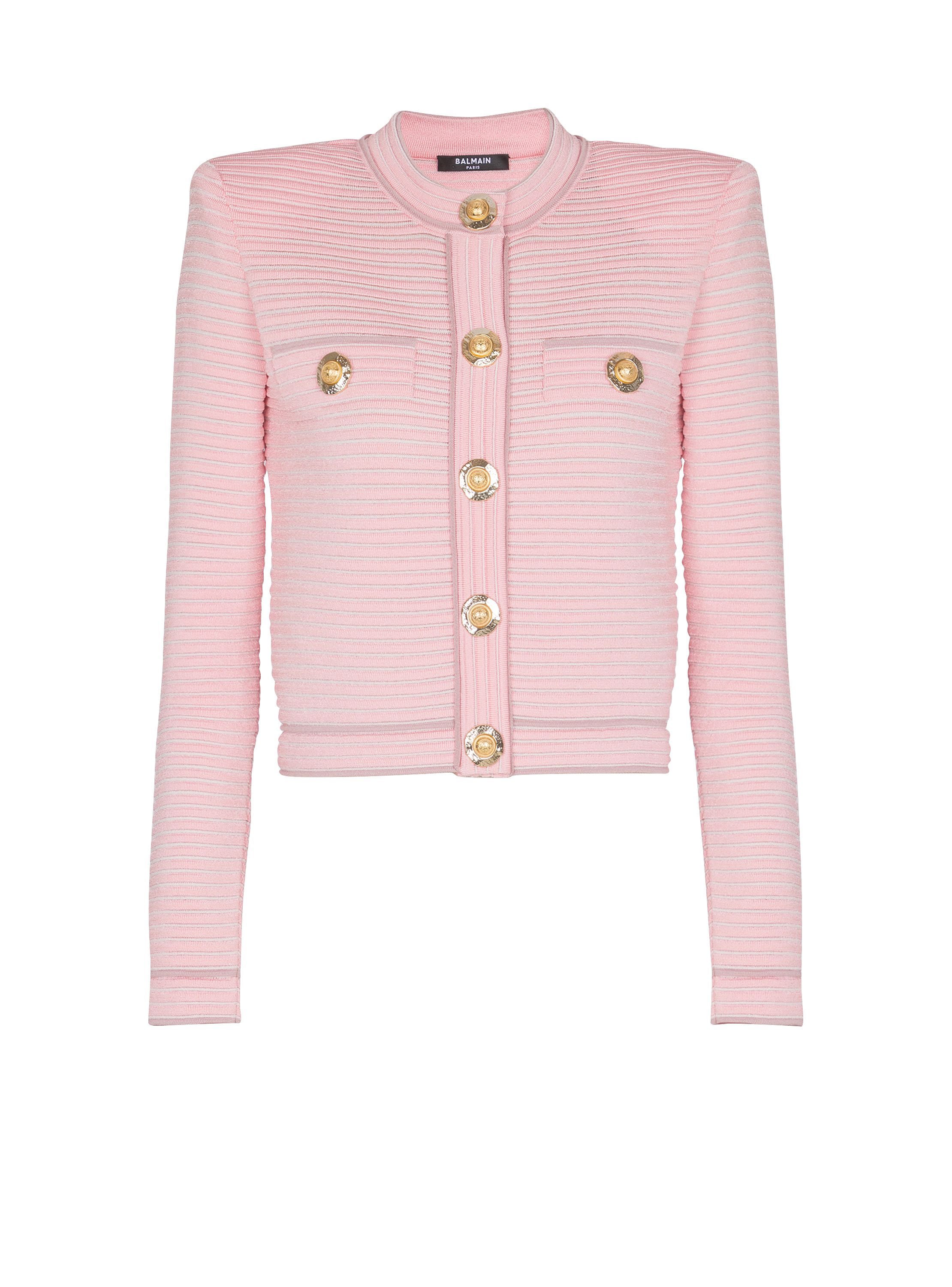 Long-sleeved textured knit cardigan