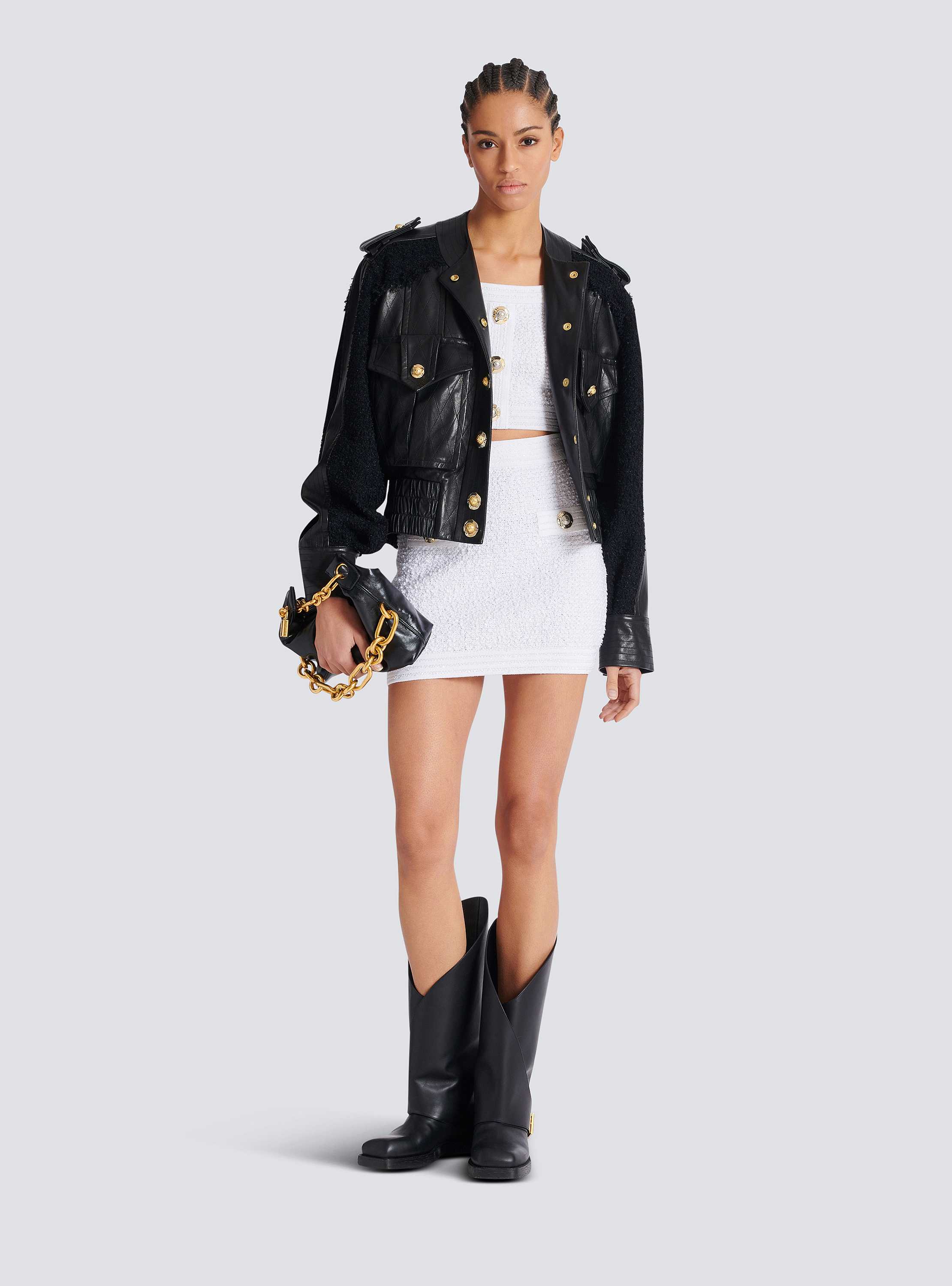 2 Pkts Light Tweed Short Skirt