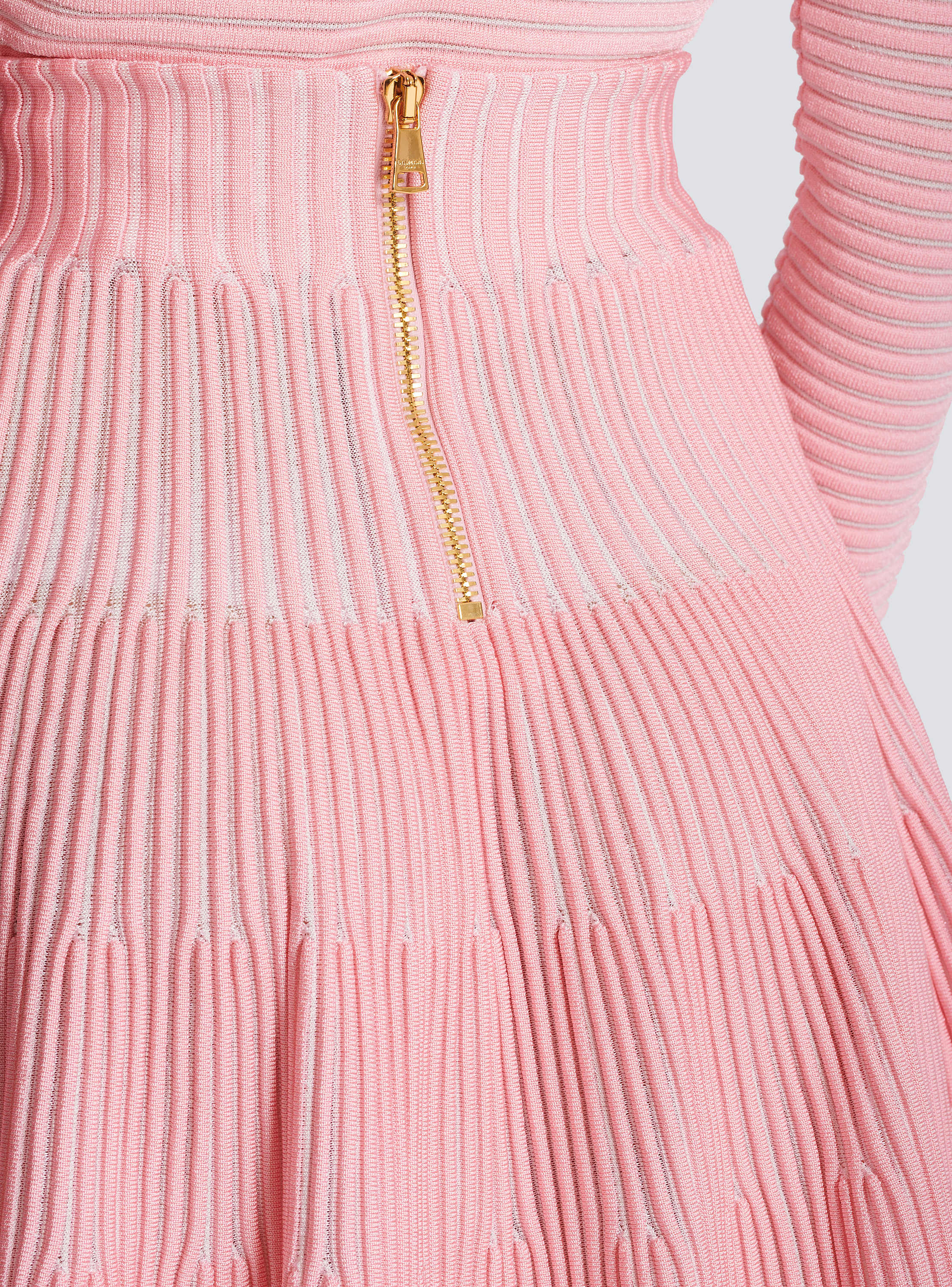 A-line textured knit skirt pink pink - Women | BALMAIN