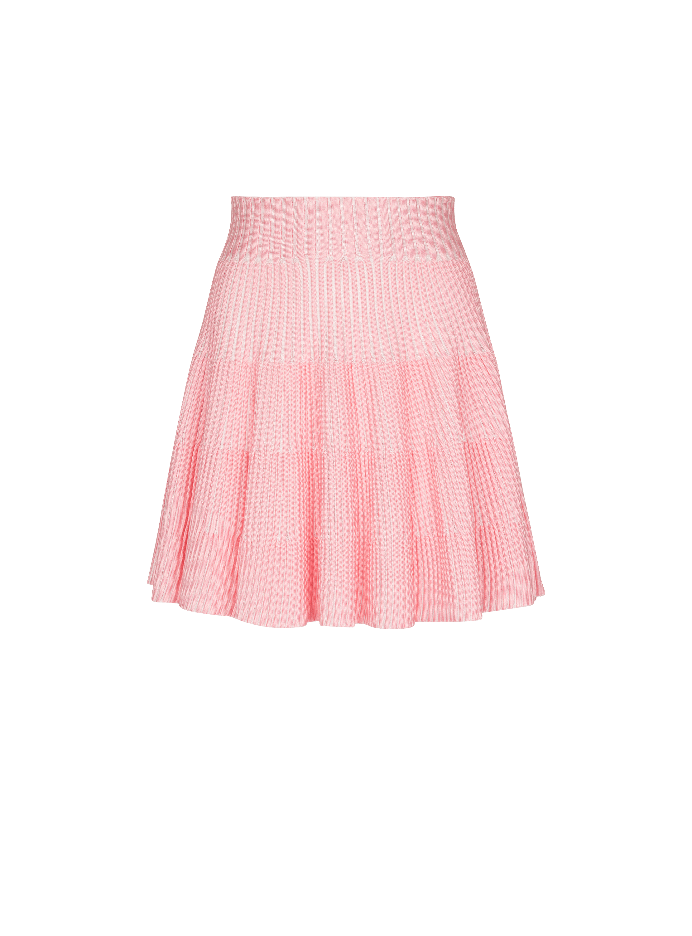 A-line textured knit skirt