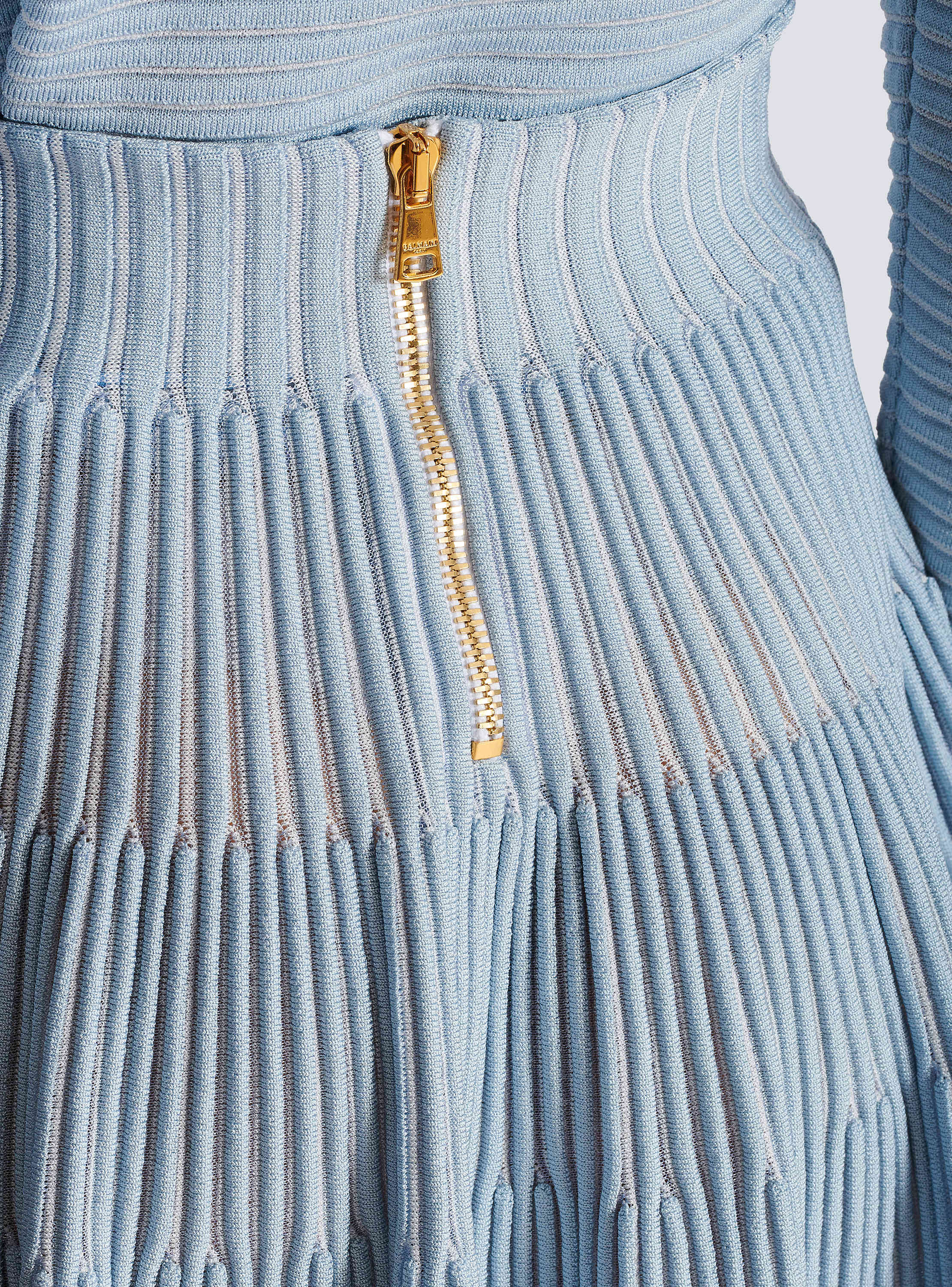 ミニスカート Balmain Fitted Knit Skirt With Textured Pattern A-line textured knit skirt blue blue - Women | BALMAIN