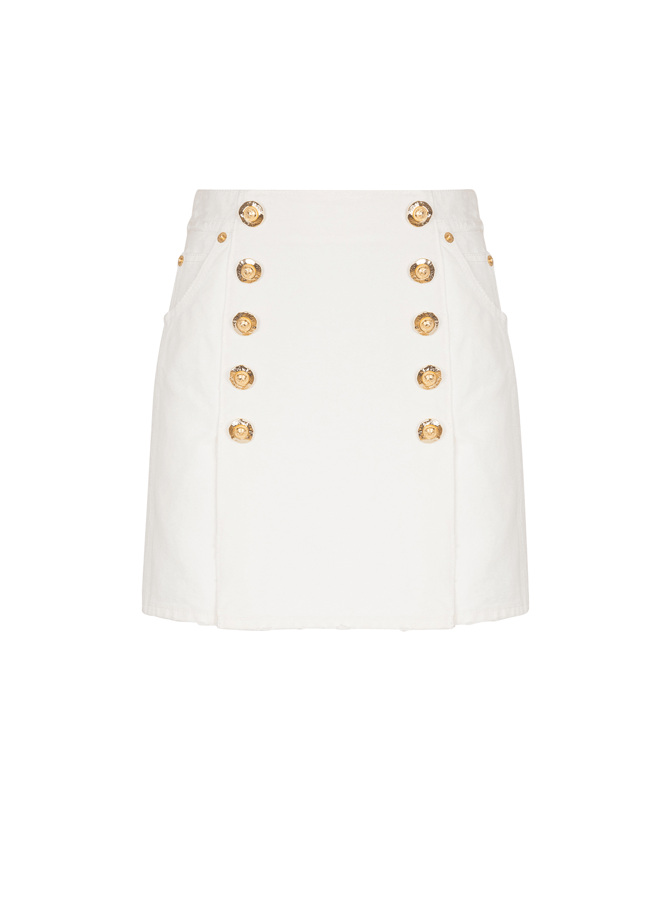Short cotton canvas skirt 
