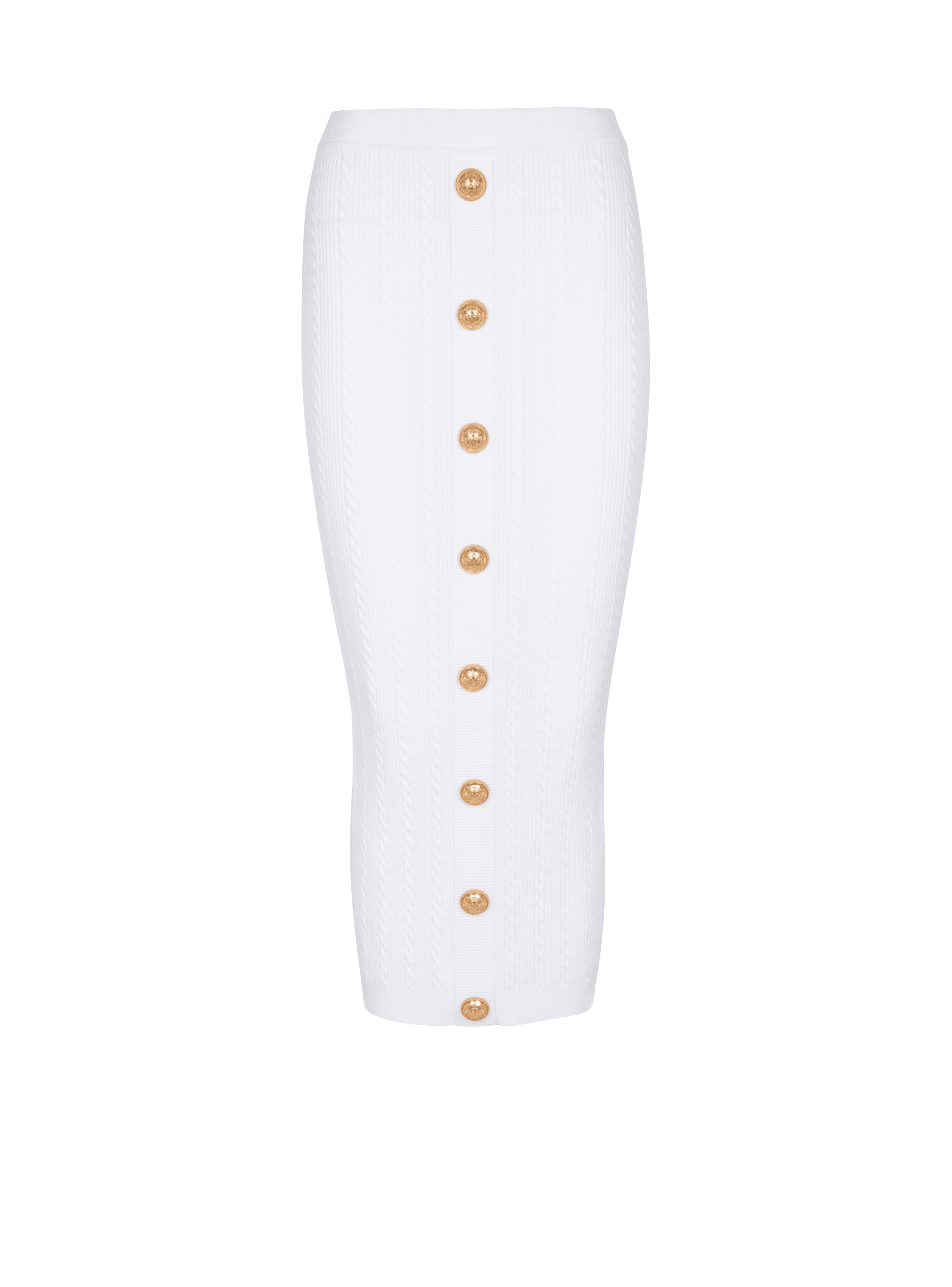 Cable-knit midi skirt