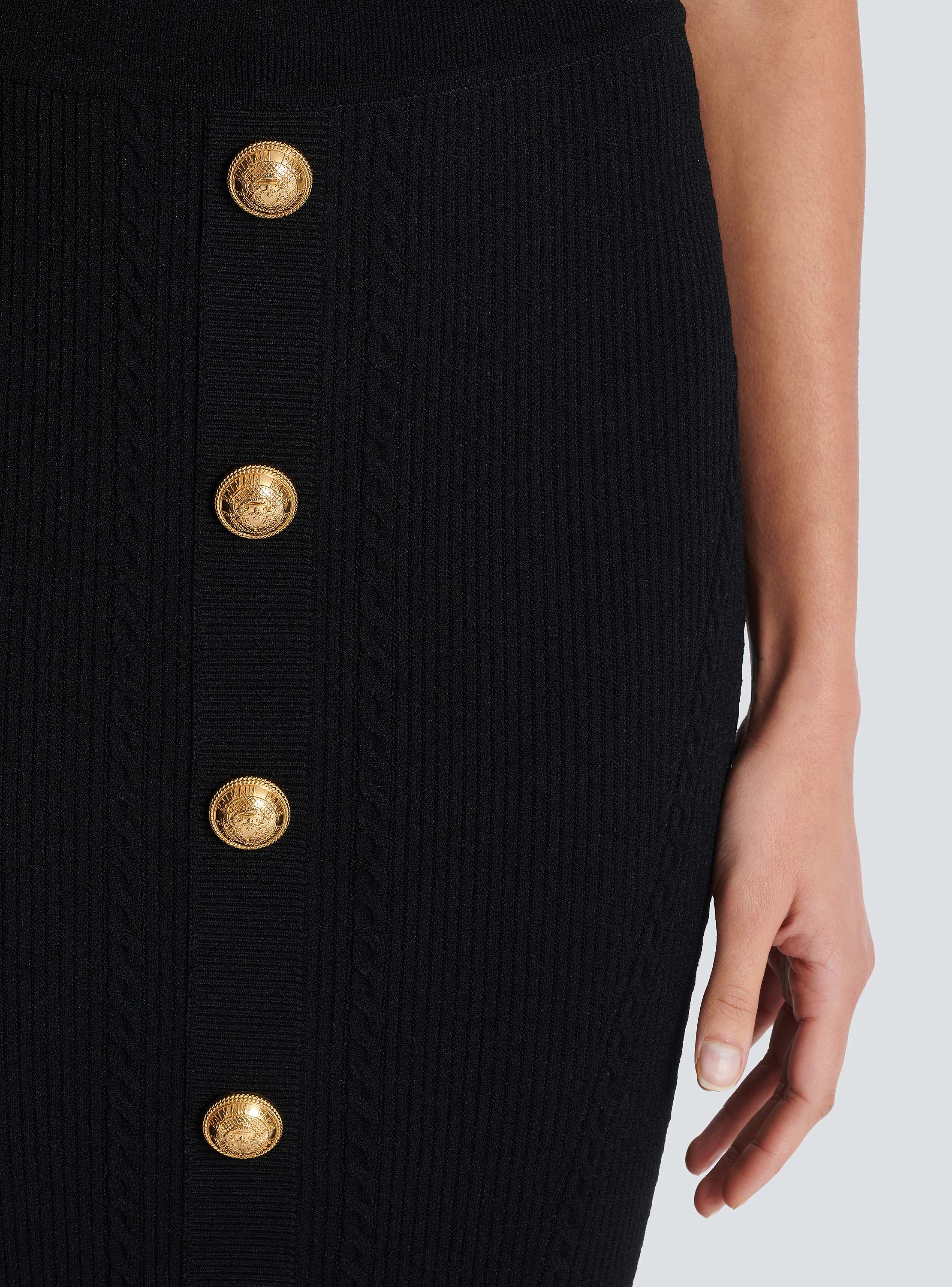 Cable-knit midi skirt