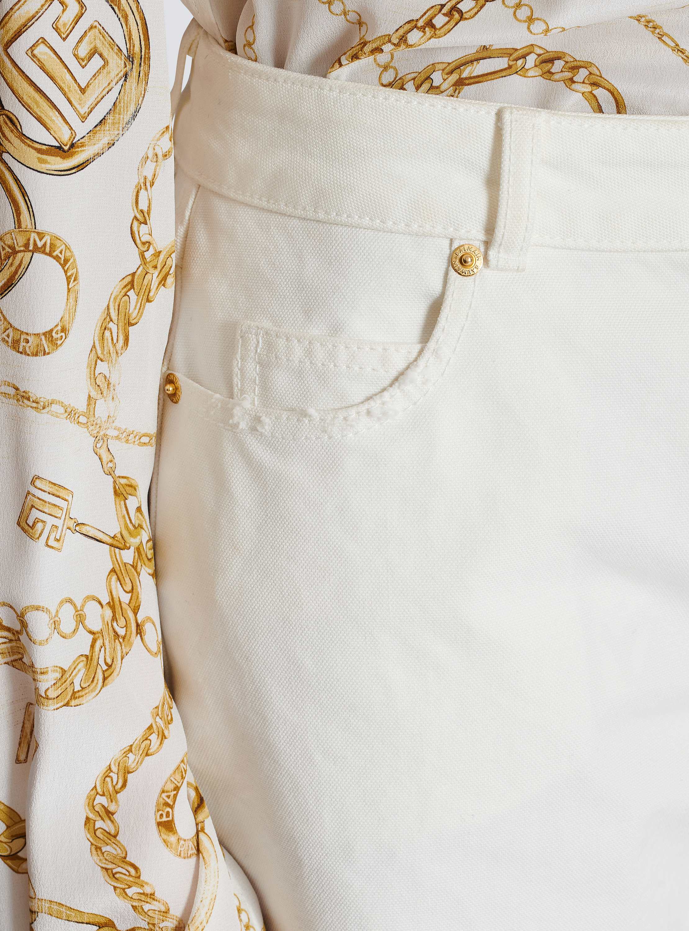 Plain denim straight-fit jeans