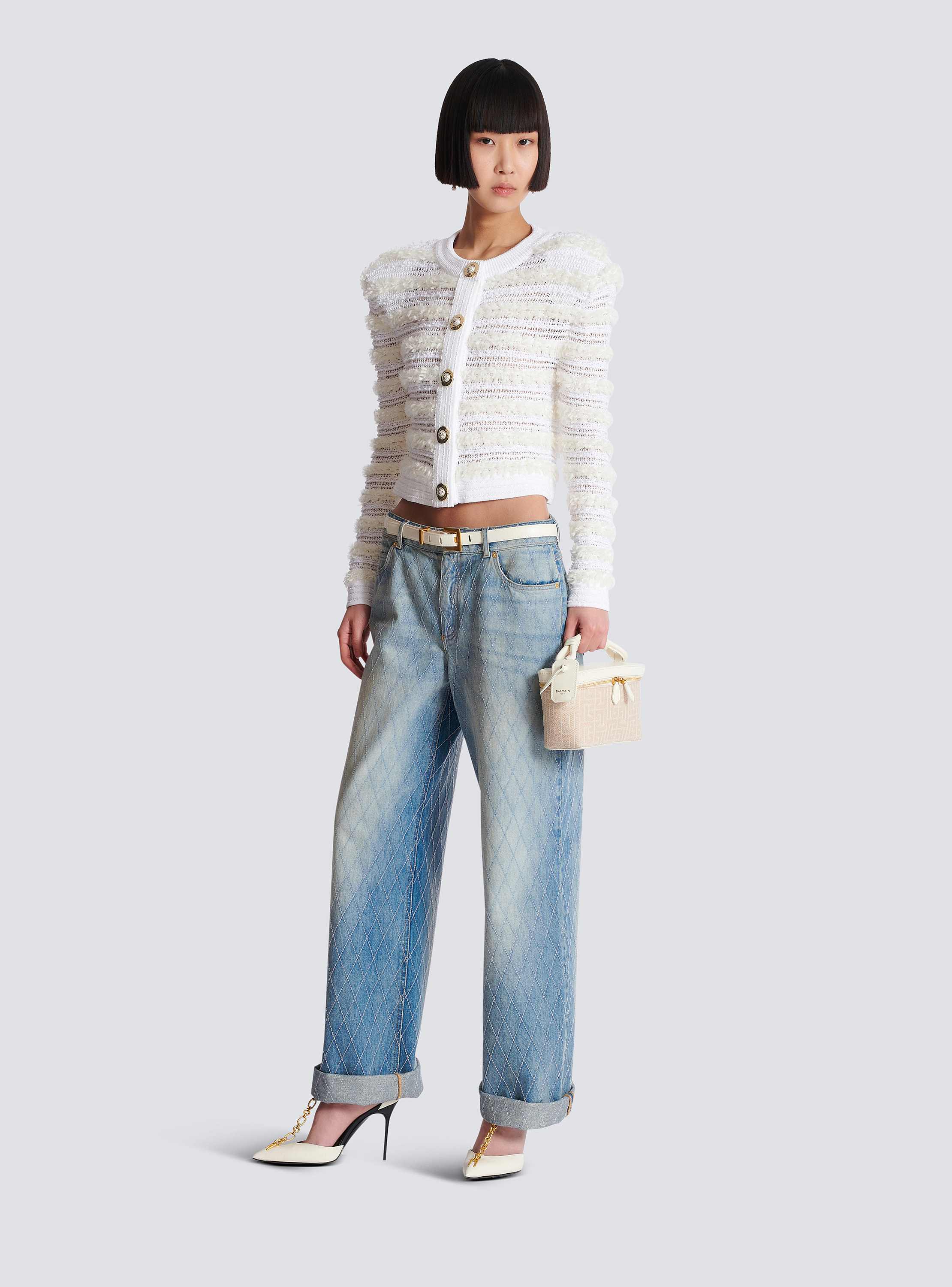 Diamond denim straight-fit jeans - Women | BALMAIN