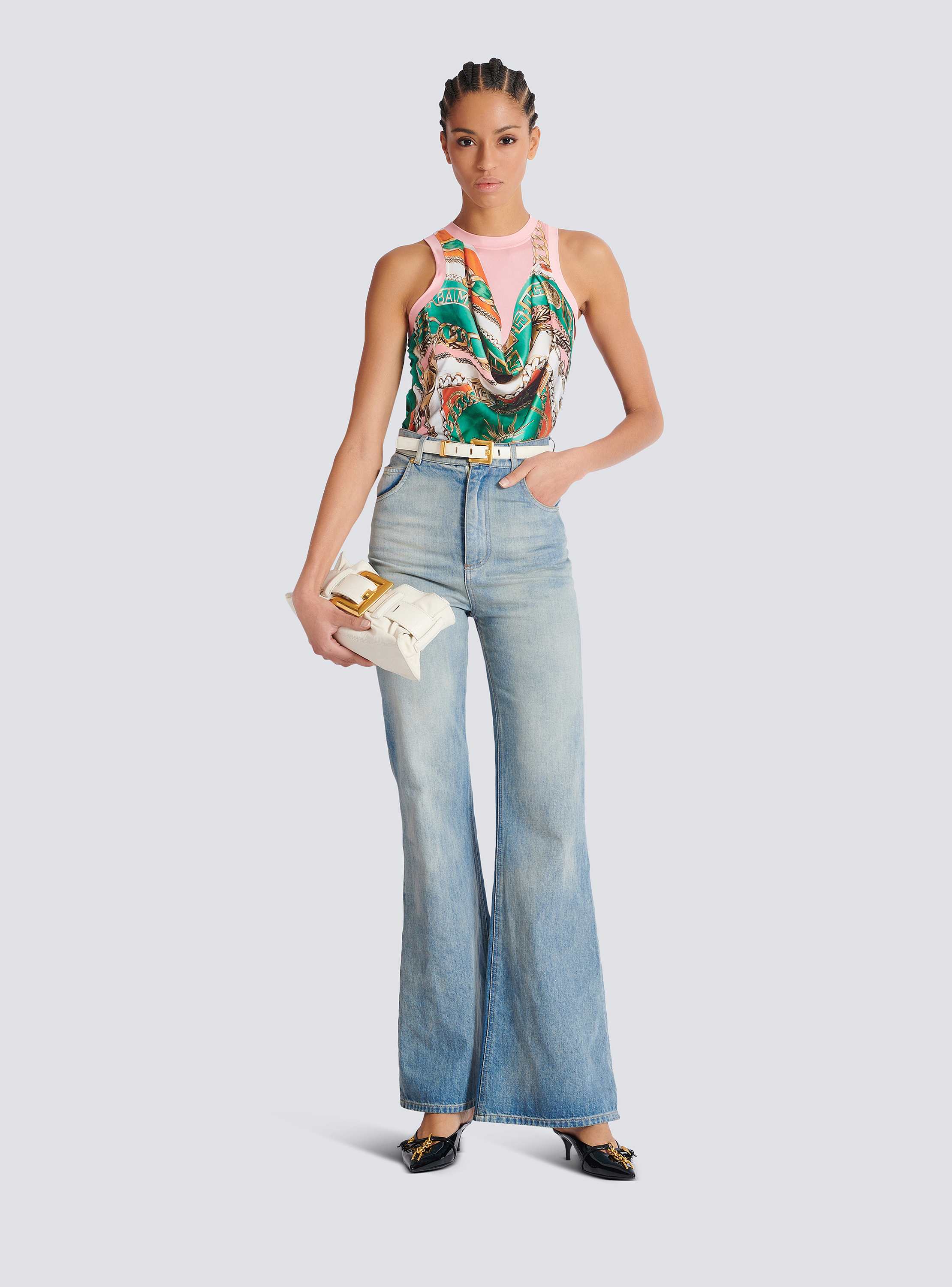 Flared-fit denim jeans - Women | BALMAIN