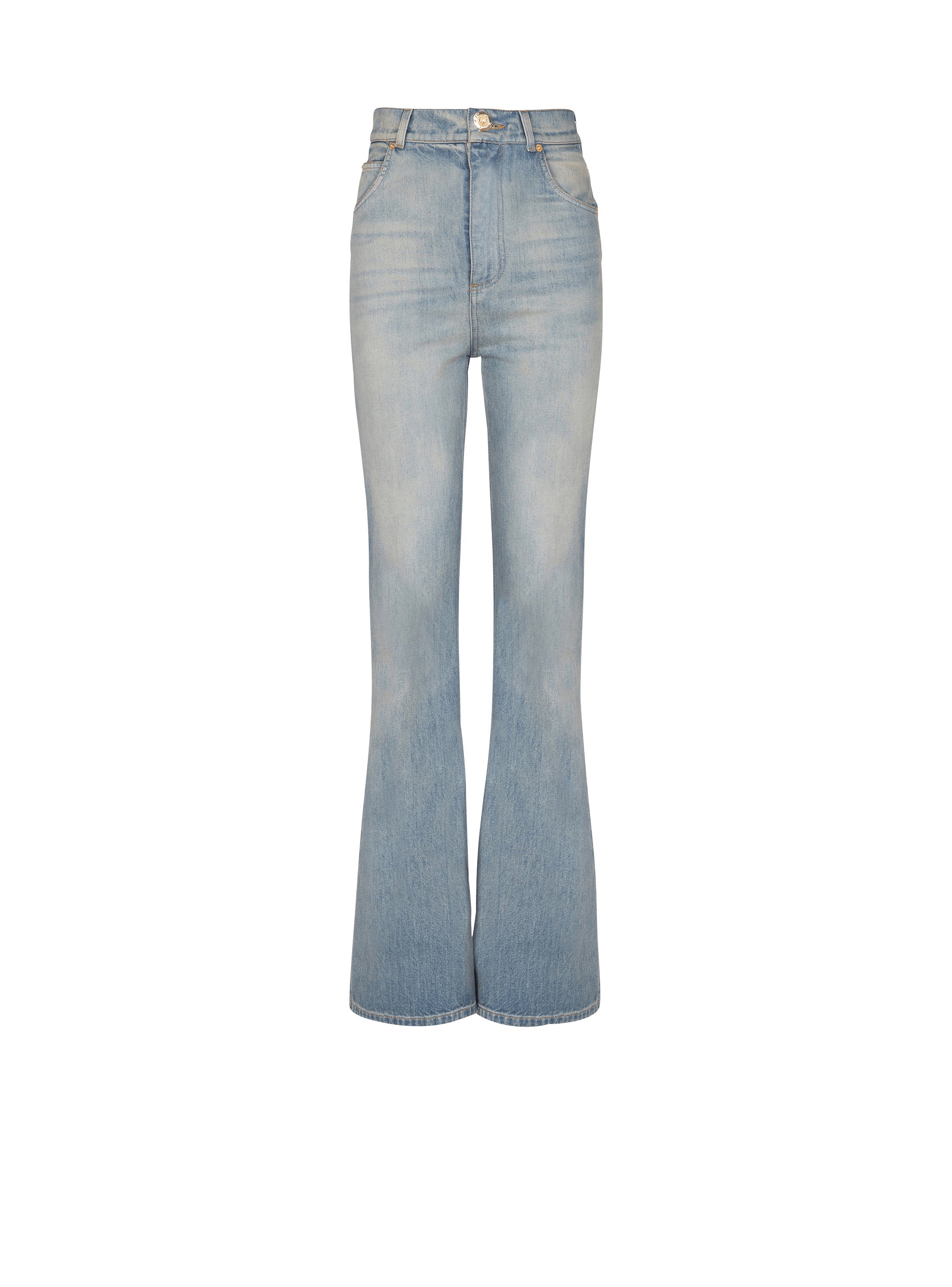 Flared-fit denim jeans