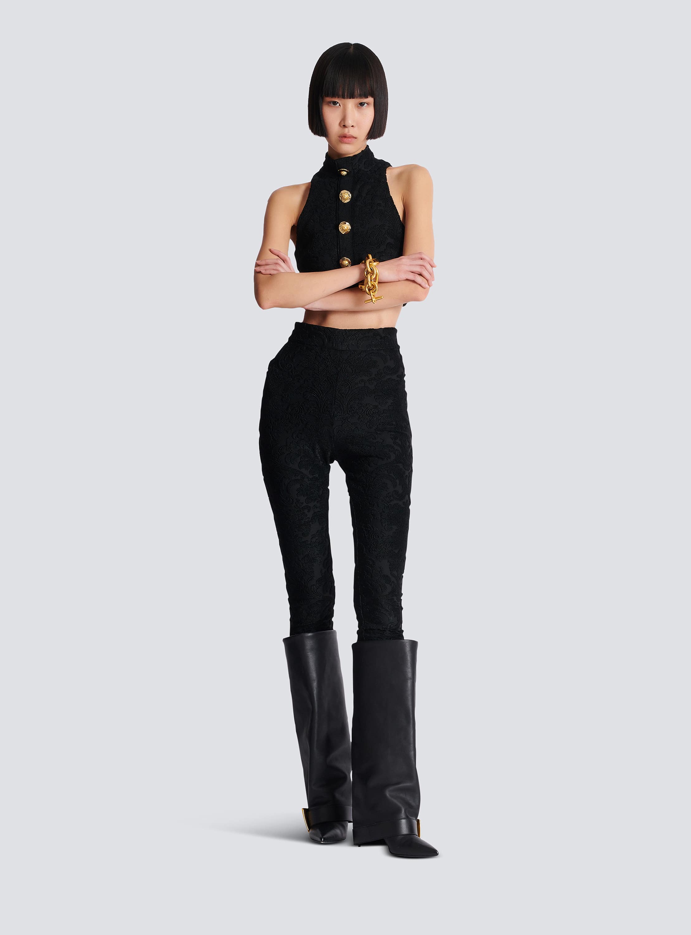 Baroque patterned leggings