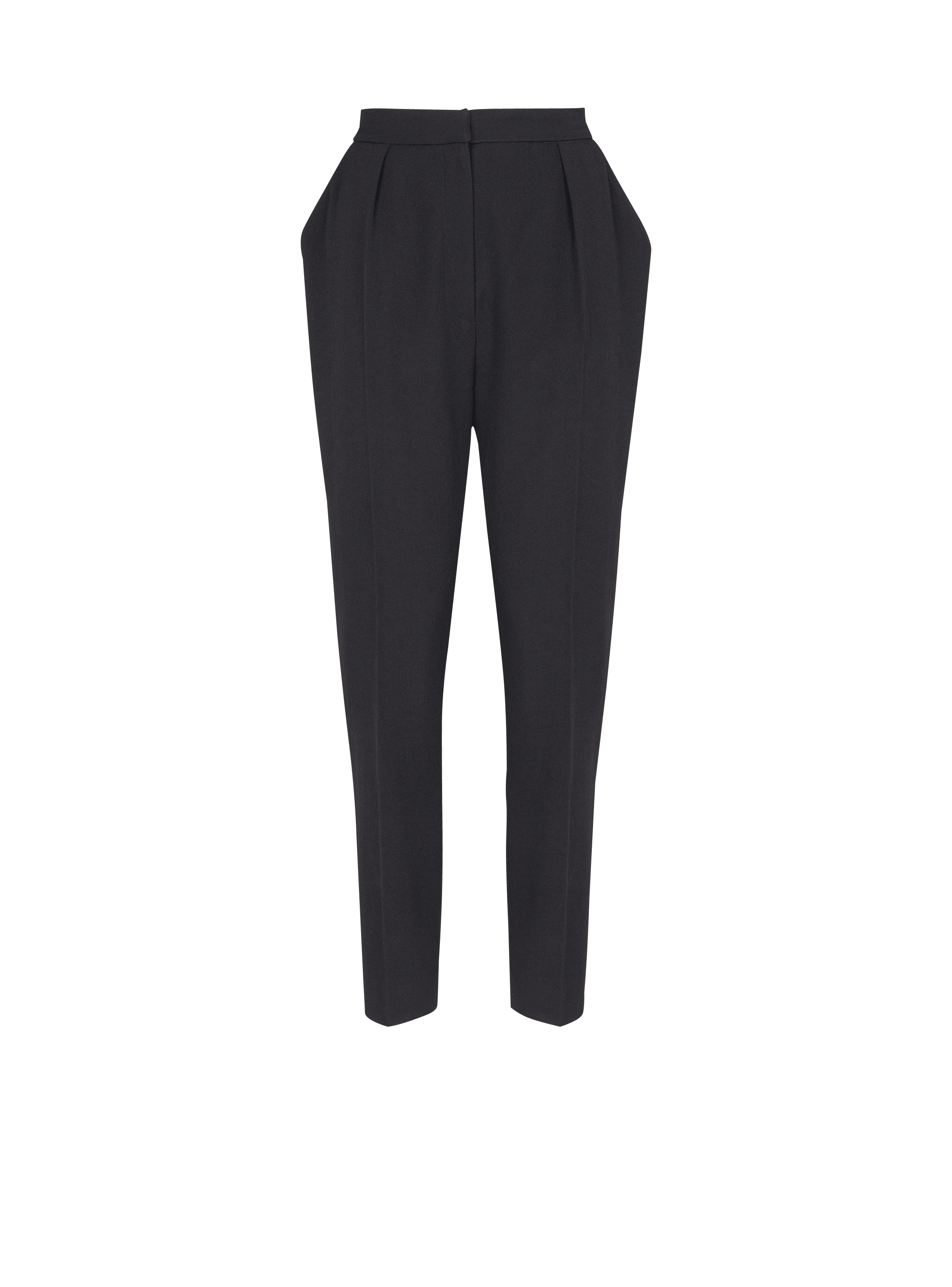 Hoch geschnittene Hose aus Grain-de-Poudre