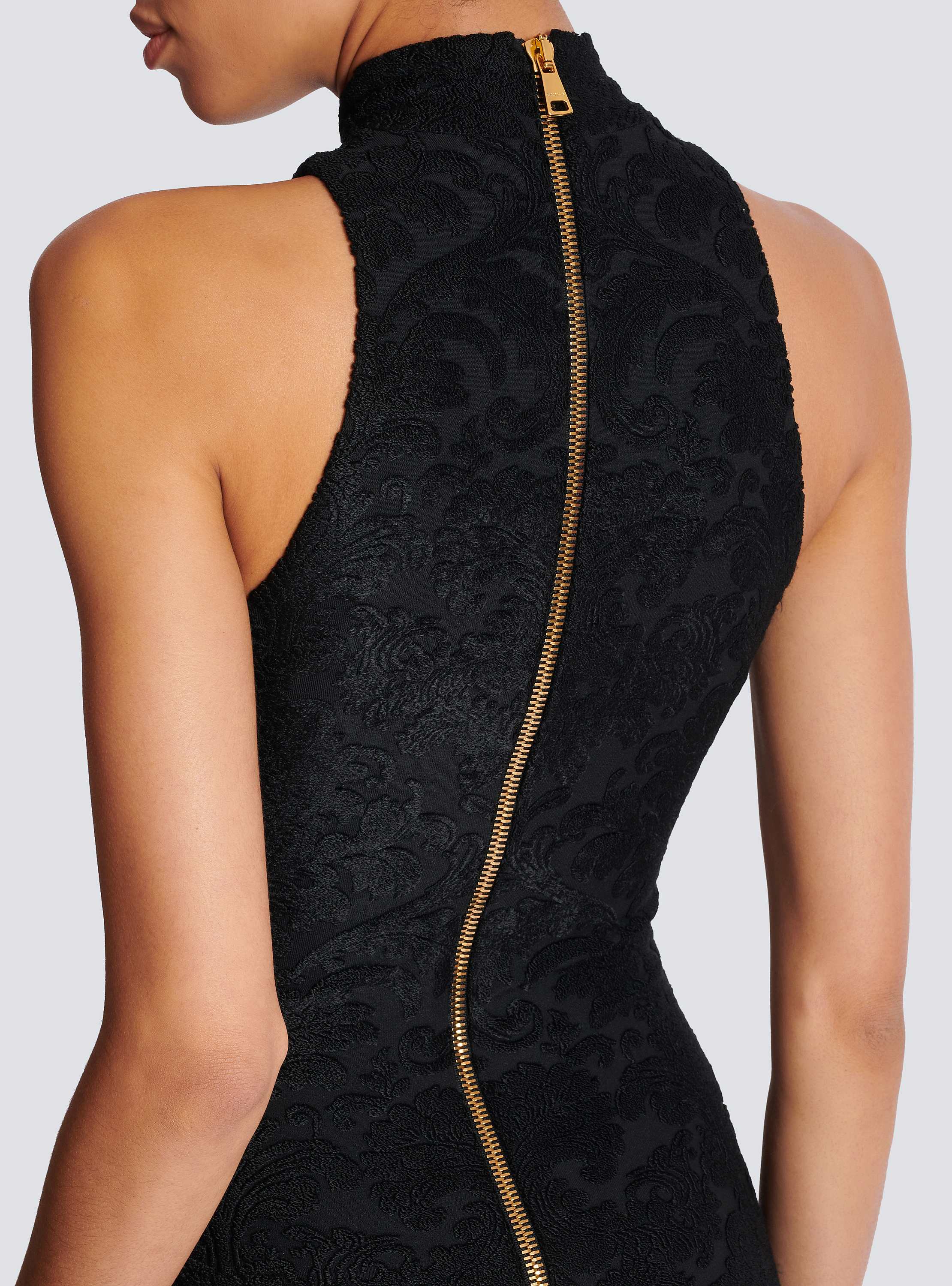 Baroque pattern short bodycon dress