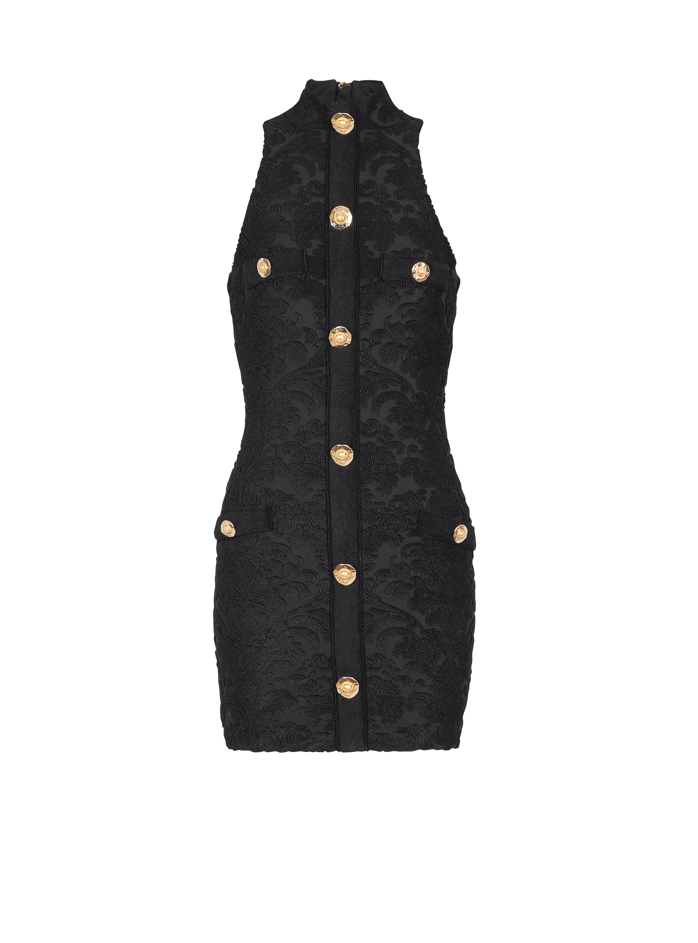 Baroque pattern short bodycon dress
