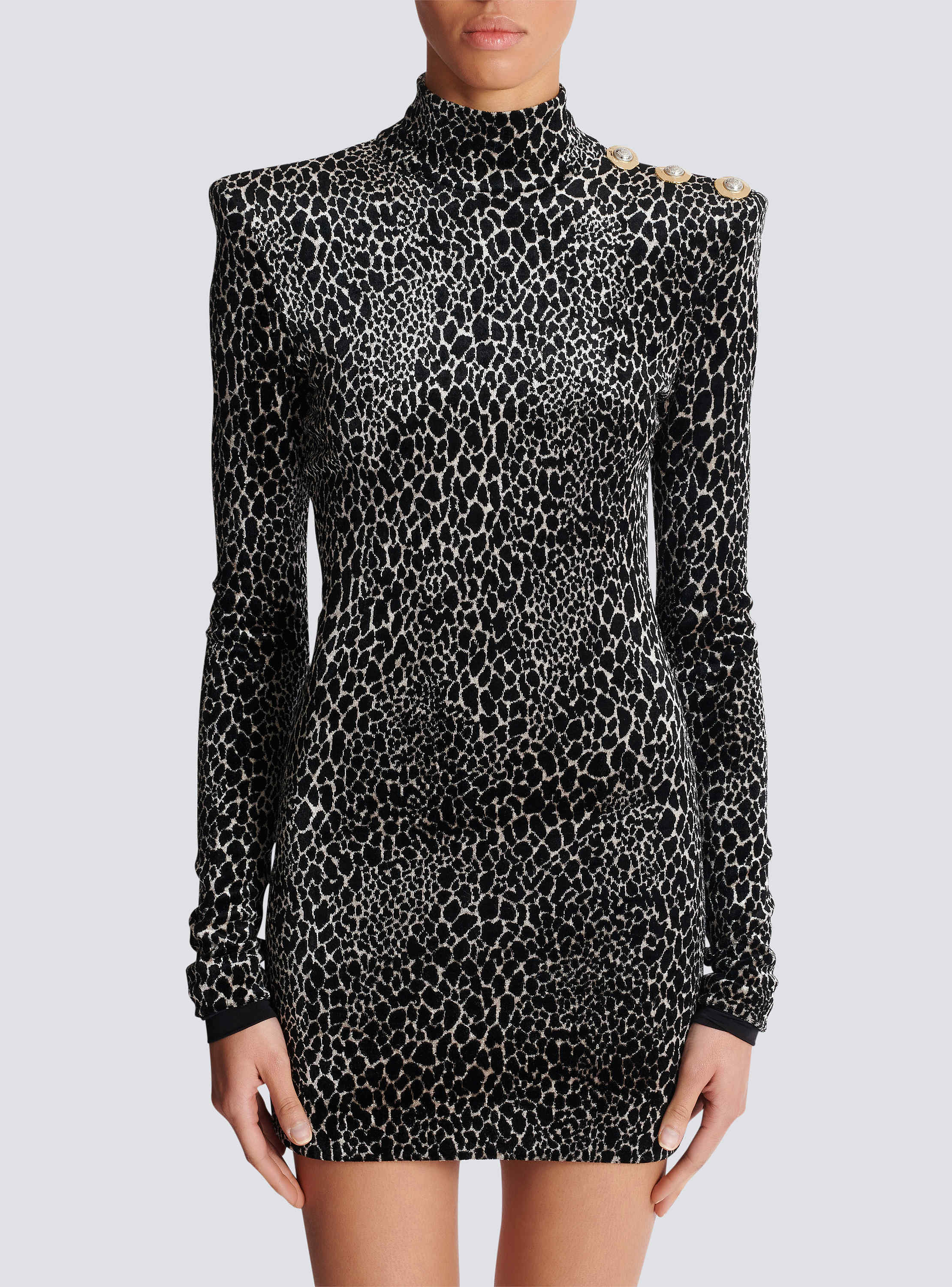 Ls Leopard Bodycon Velvet Short Dress