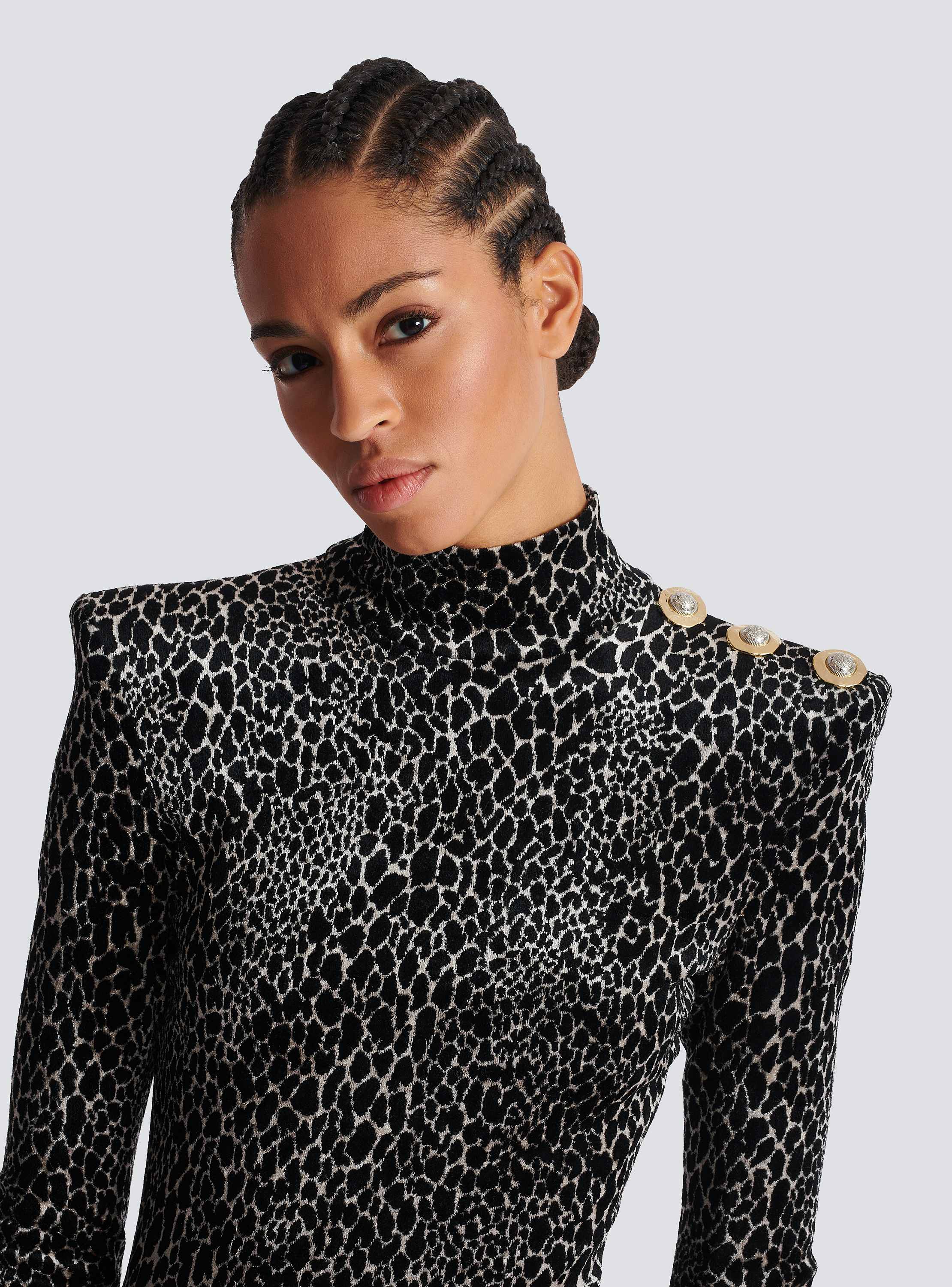 Ls Leopard Bodycon Velvet Short Dress