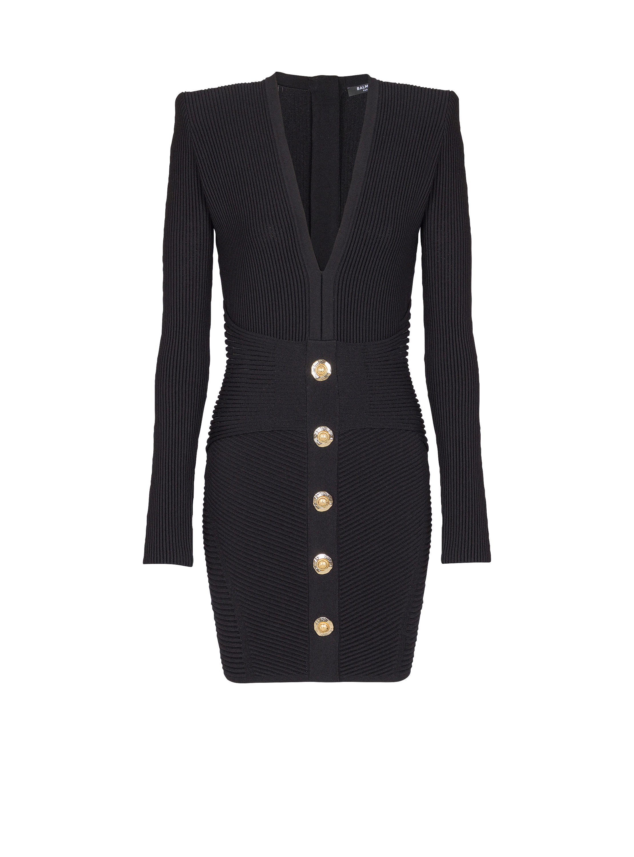 Kurzes Bodycon-Strickkleid mit Rippenmuster