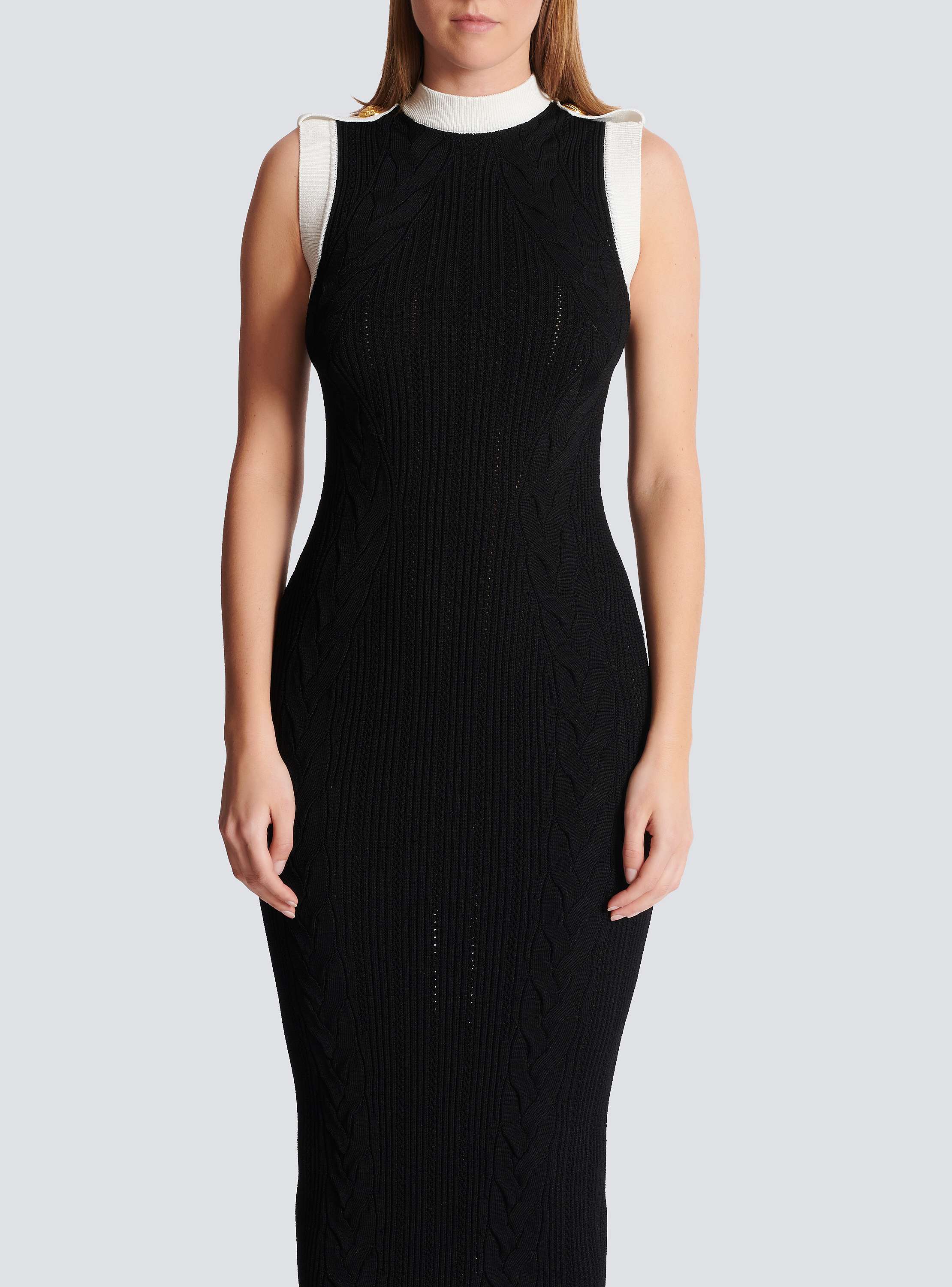 VIP【関税込み・送料無料】Balmain Black Vichy Knit Dress Balmain Vichy Knit Dress | Balardi