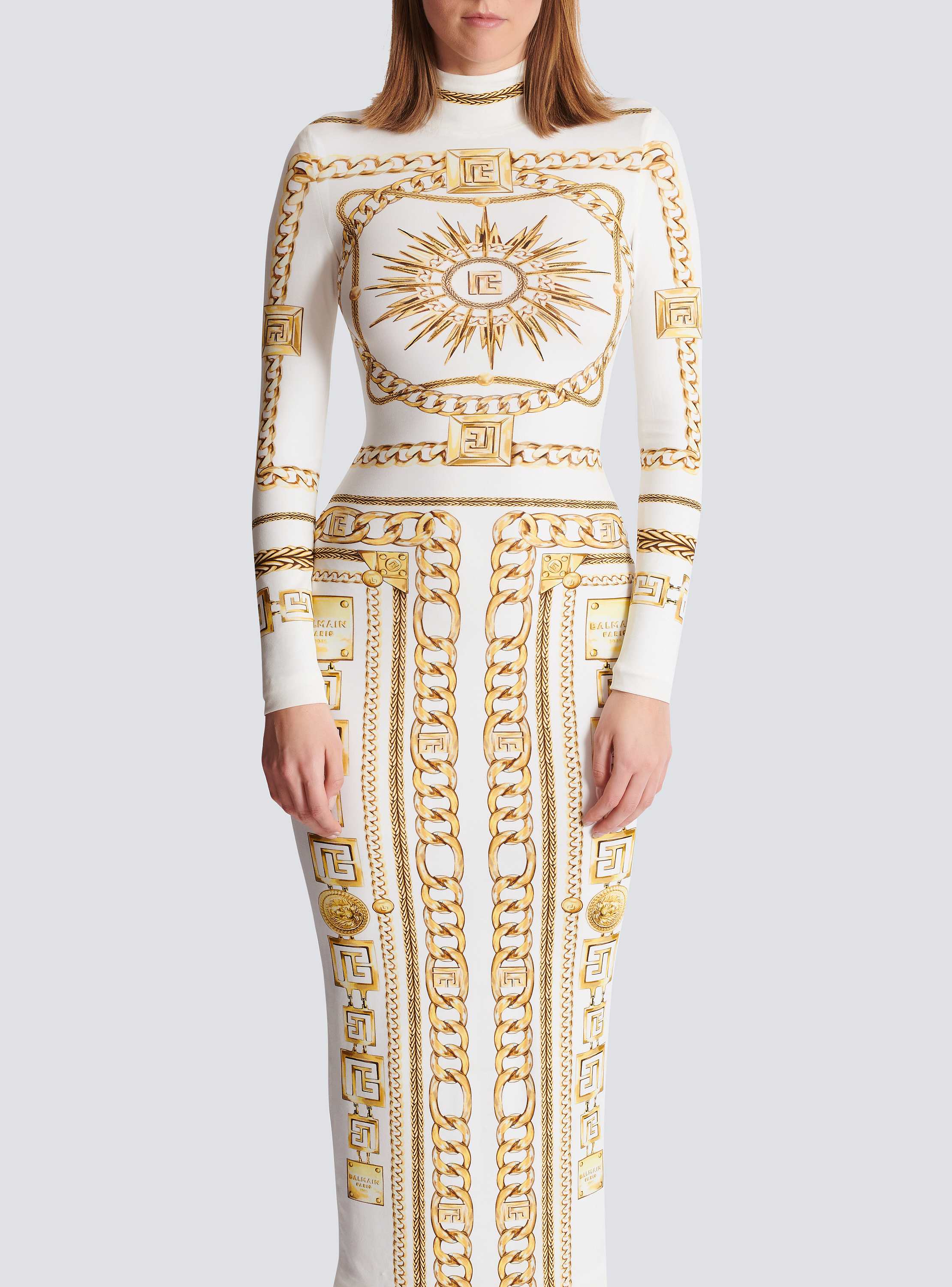 ワンピース BALMAIN DRESS (FF1R5131WC09) Balmain Dress with striped pattern | Women's Clothing | Vitkac